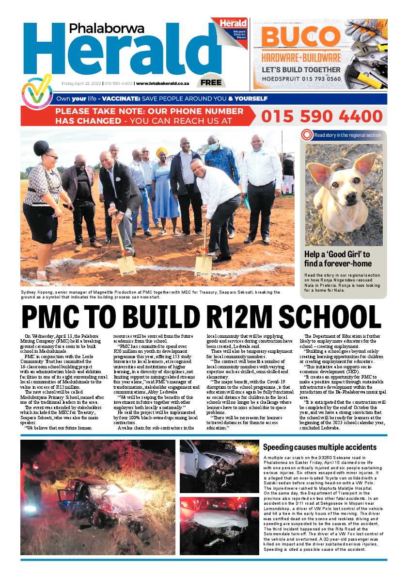 Phalaborwa Herald page 1
