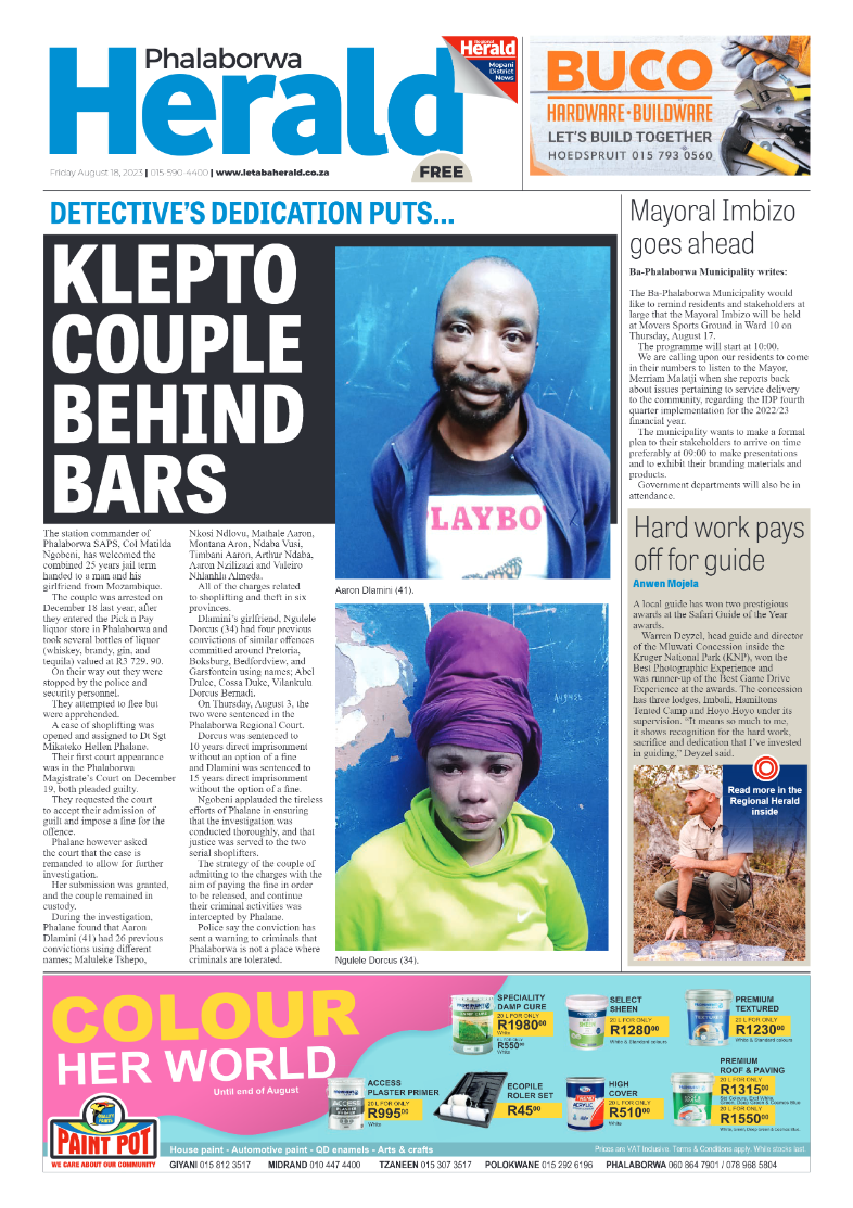 Phalaborwa Herald page 1