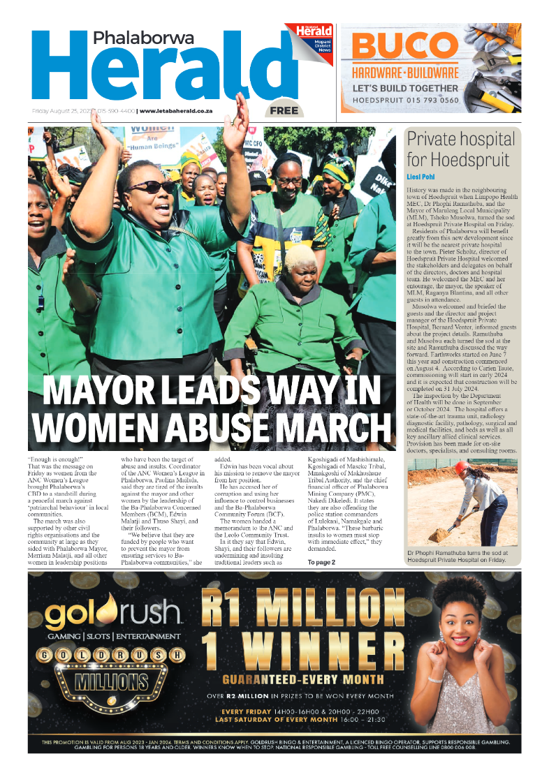 Phalaborwa Herald page 1