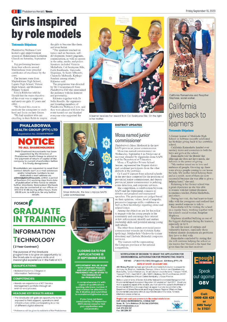 Phalaborwa Herald page 2