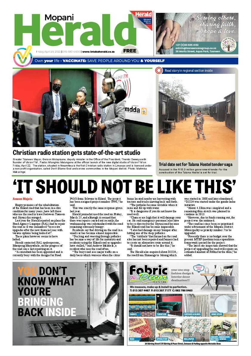 Mopani Herald page 1