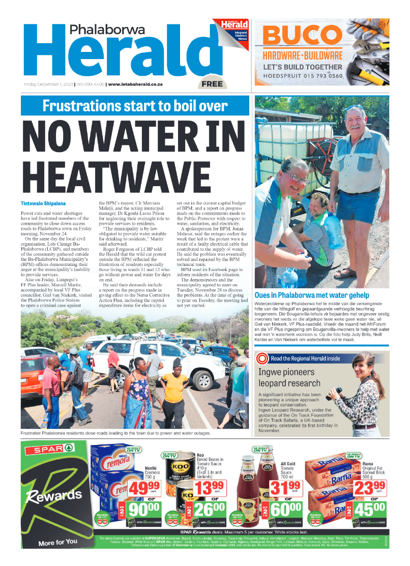 Phalaborwa Herald page 1