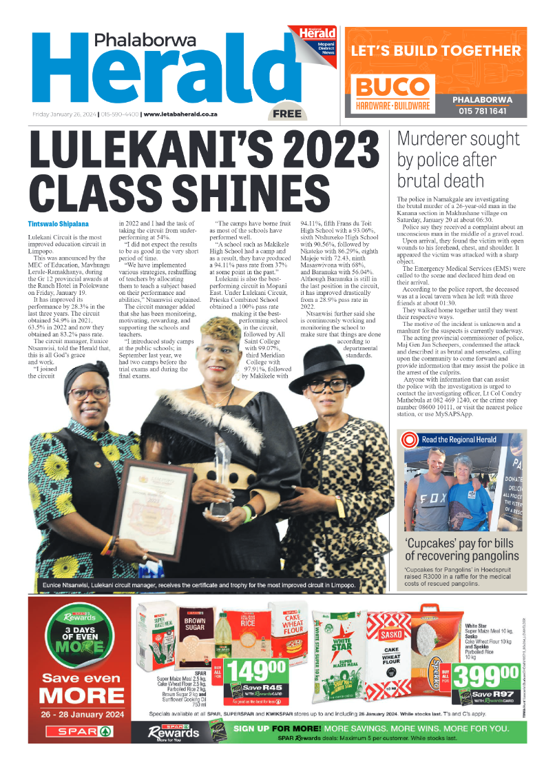 Phalaborwa Herald page 1