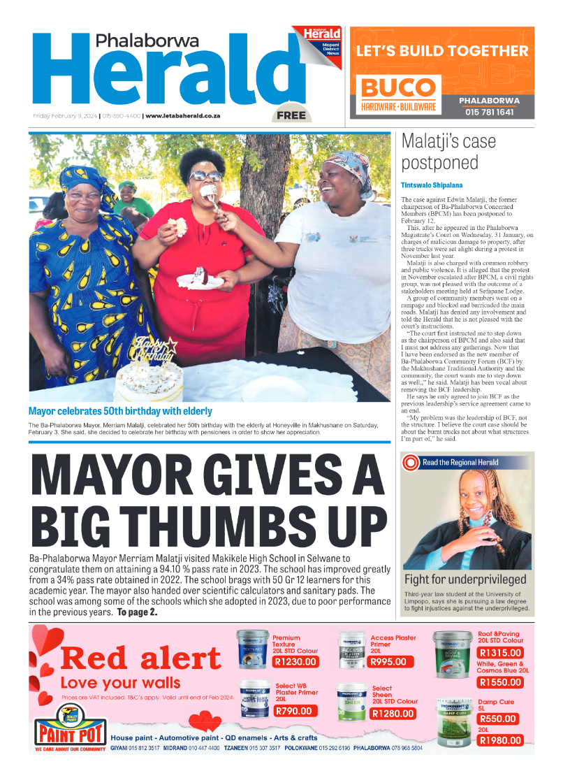 Phalaborwa Herald page 1