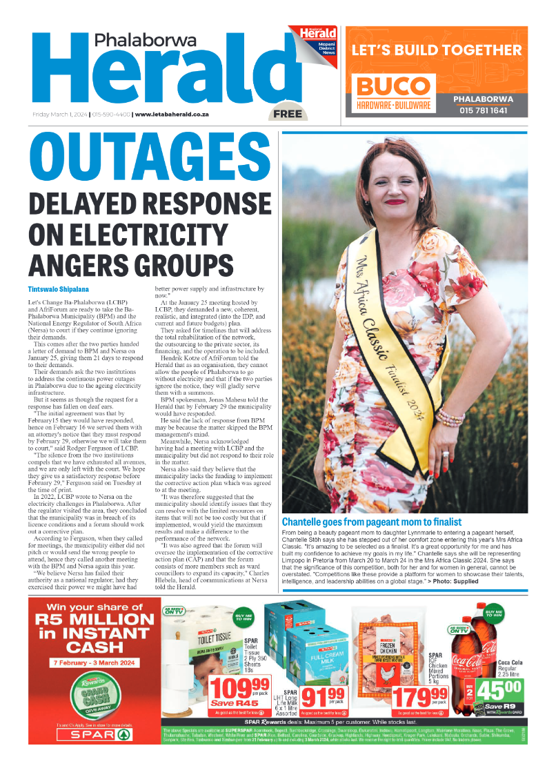 Phalaborwa Herald page 1