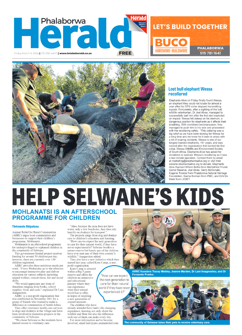 Phalaborwa Herald page 1