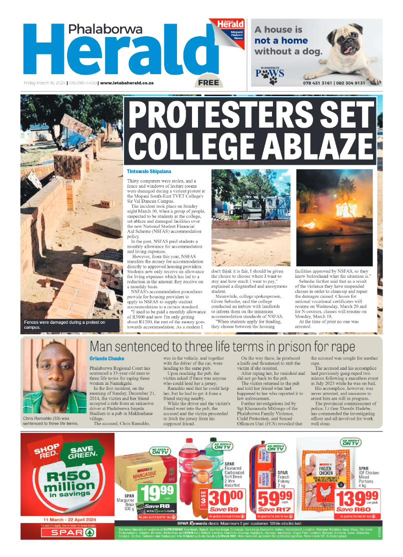 Phalaborwa Herald page 1