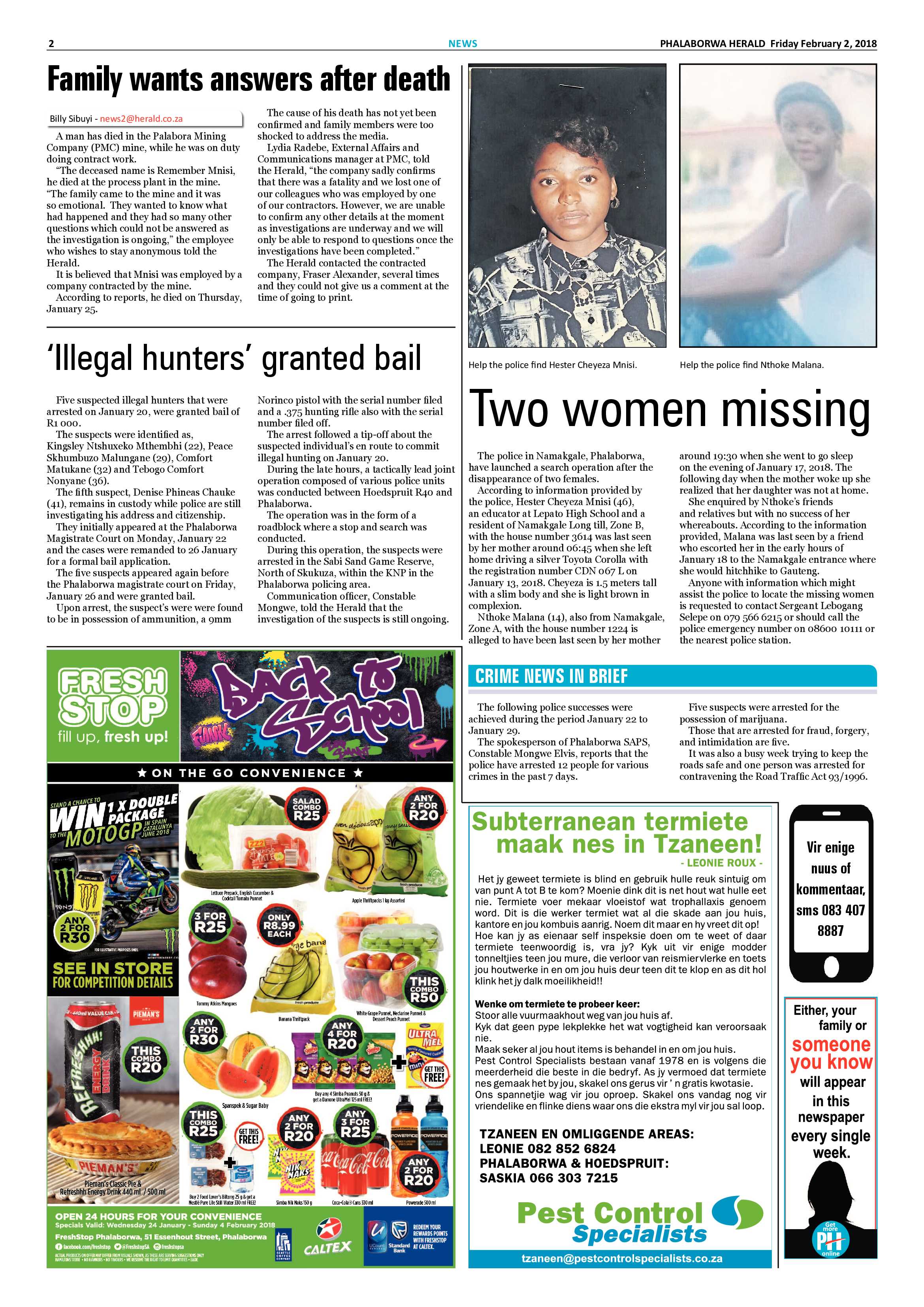 Phalaborwa Herald – 2 February 2018 page 2