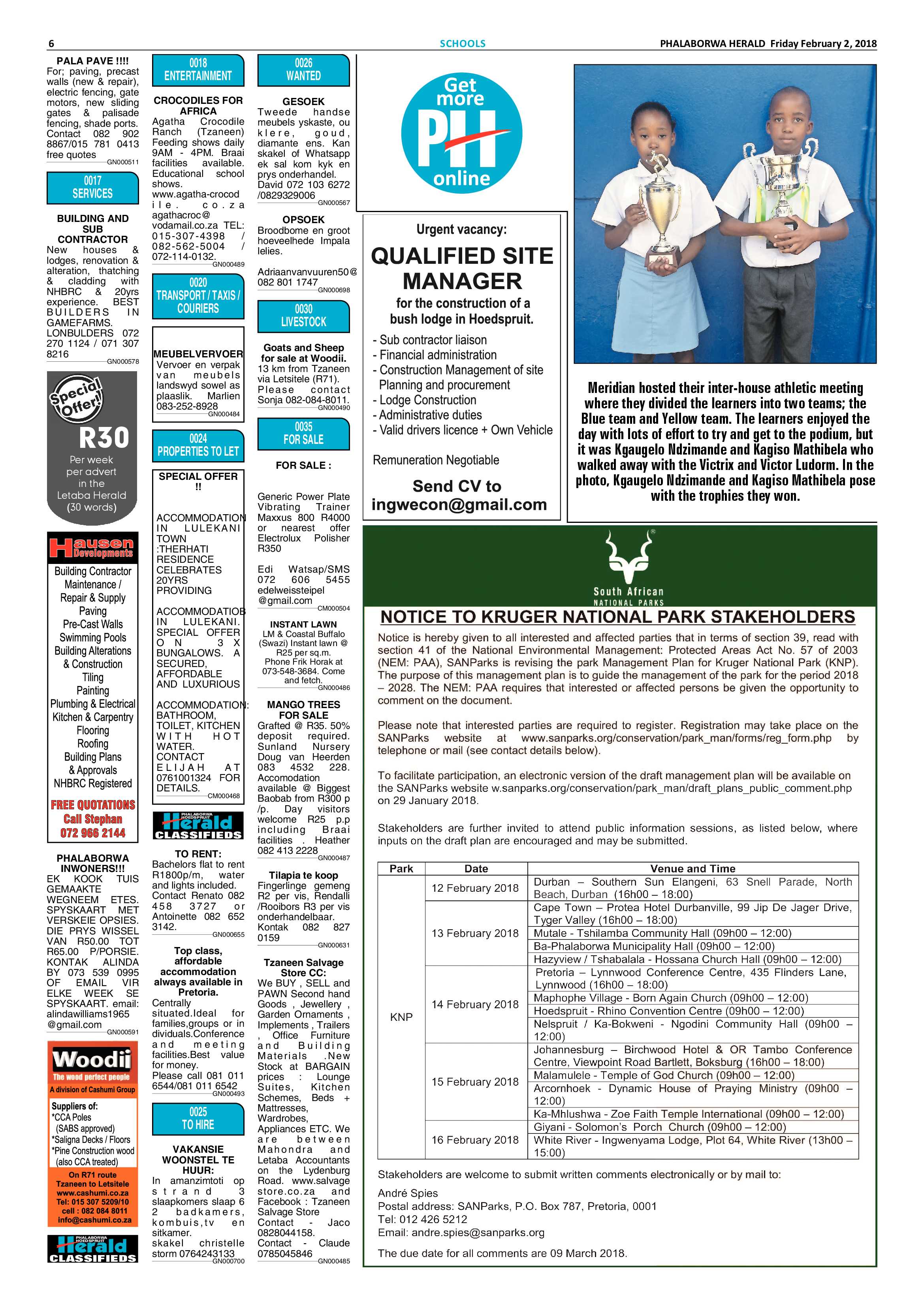 Phalaborwa Herald – 2 February 2018 page 6