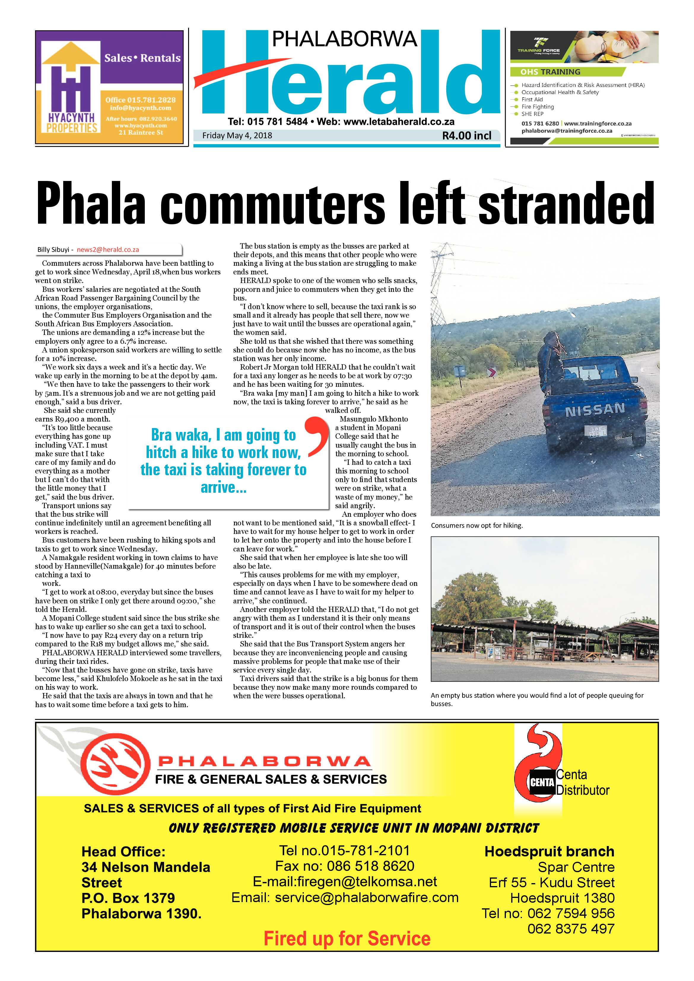 Phalaborwa Herald – 4 May 2018 page 1