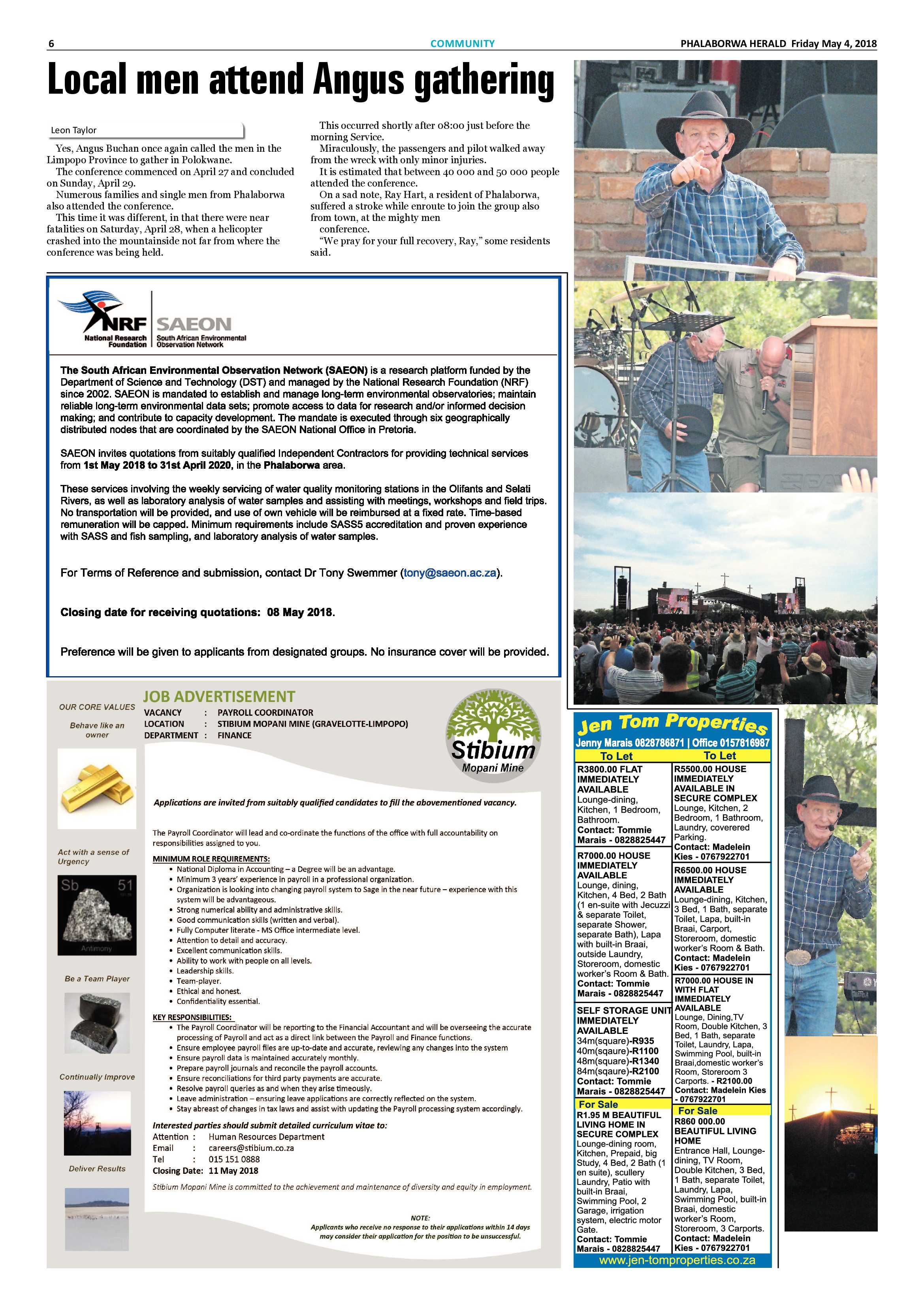 Phalaborwa Herald – 4 May 2018 page 6