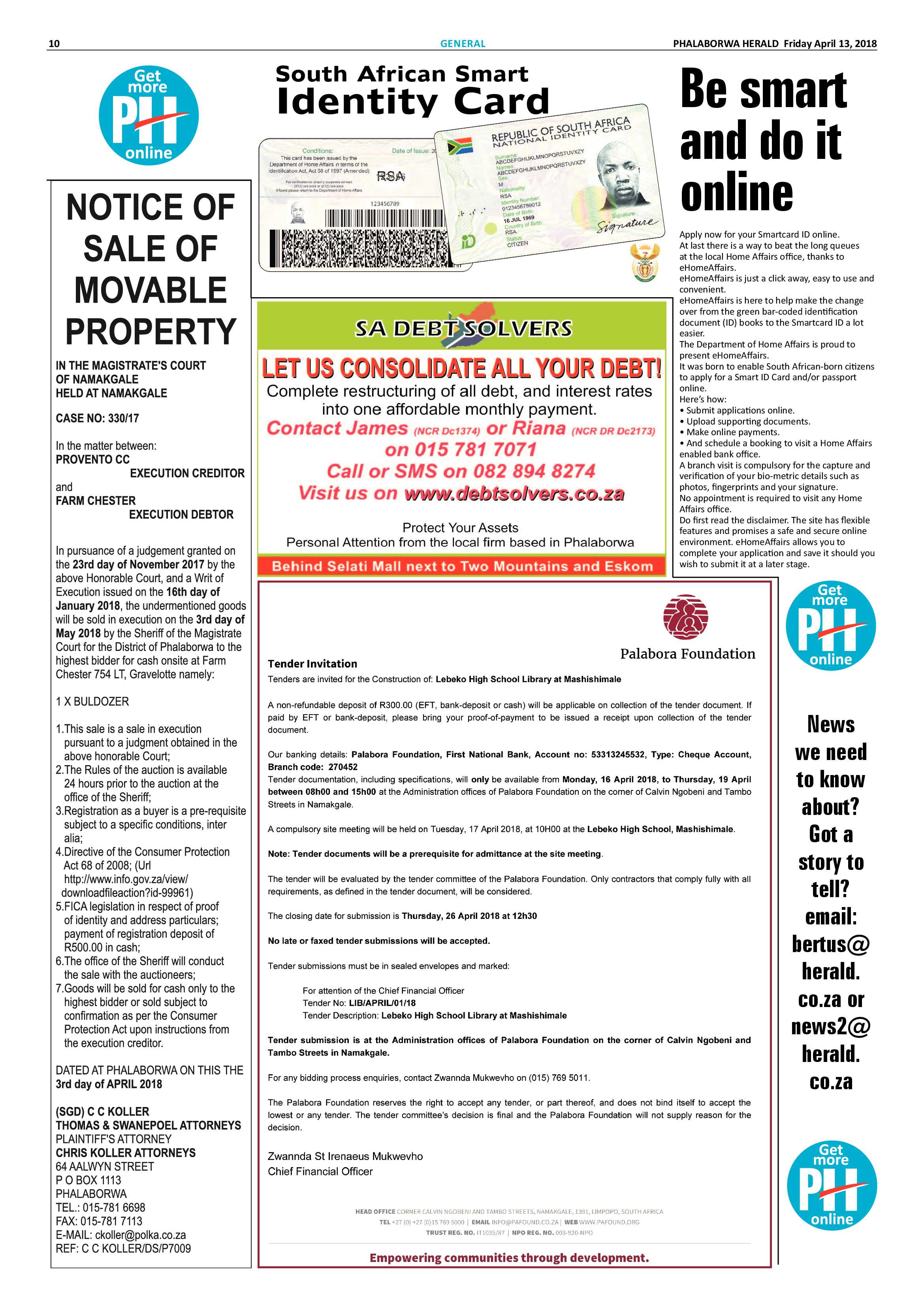 Phalaborwa Herald – 13 April 2018 page 10