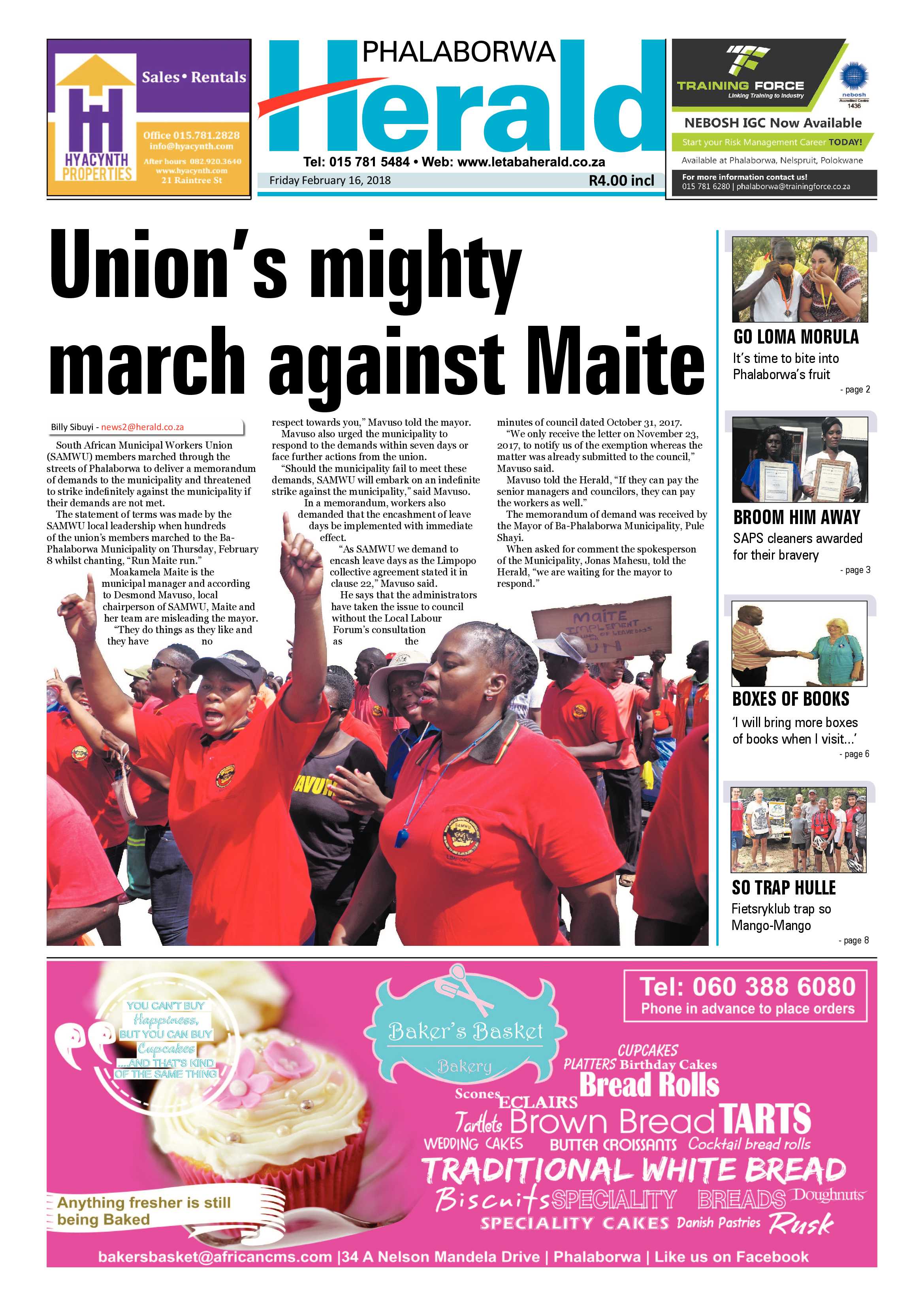 Phalaborwa Herald – 16 February 2018 page 1