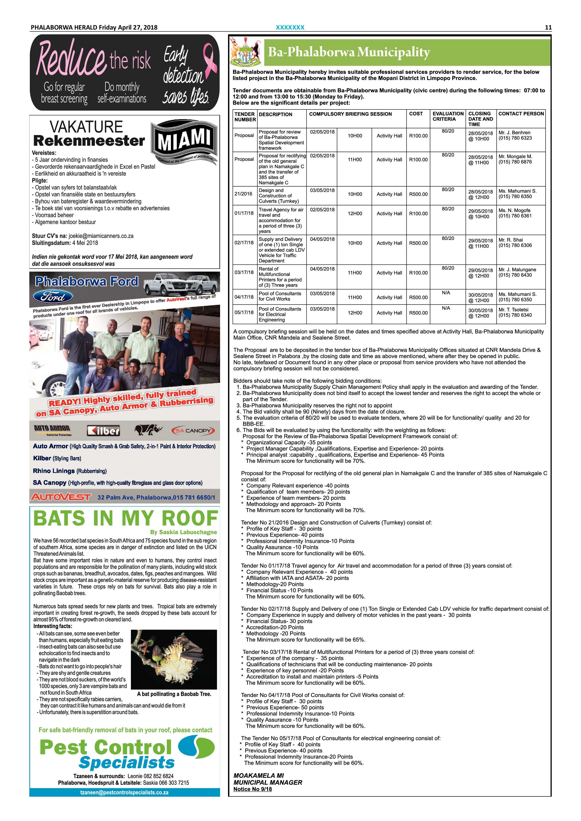 Phalaborwa Herald – 20 April 2018 page 11