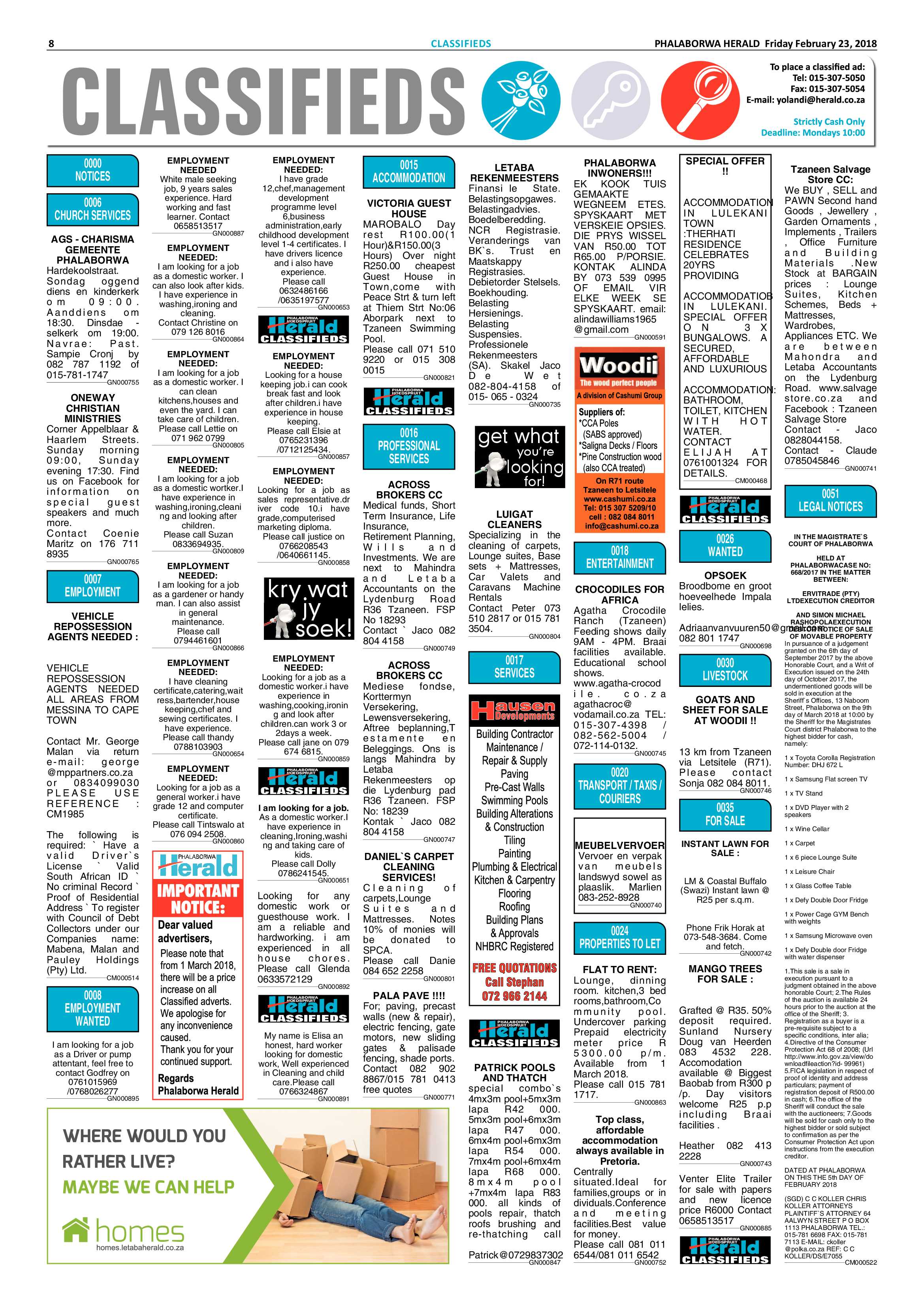 Phalaborwa Herald – 23 February 2018 page 8