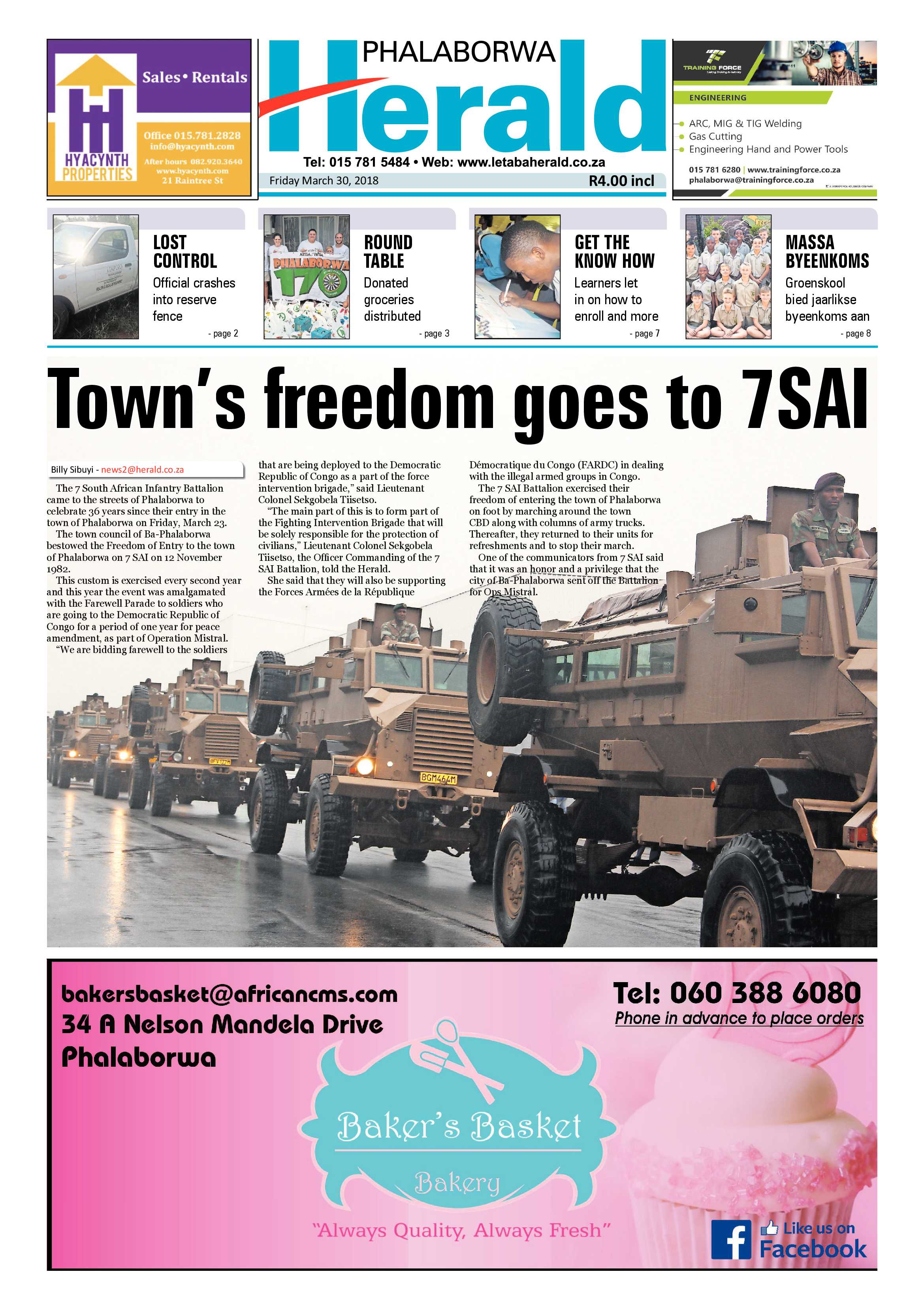 Phalaborwa Herald – 30 March 2018 page 1