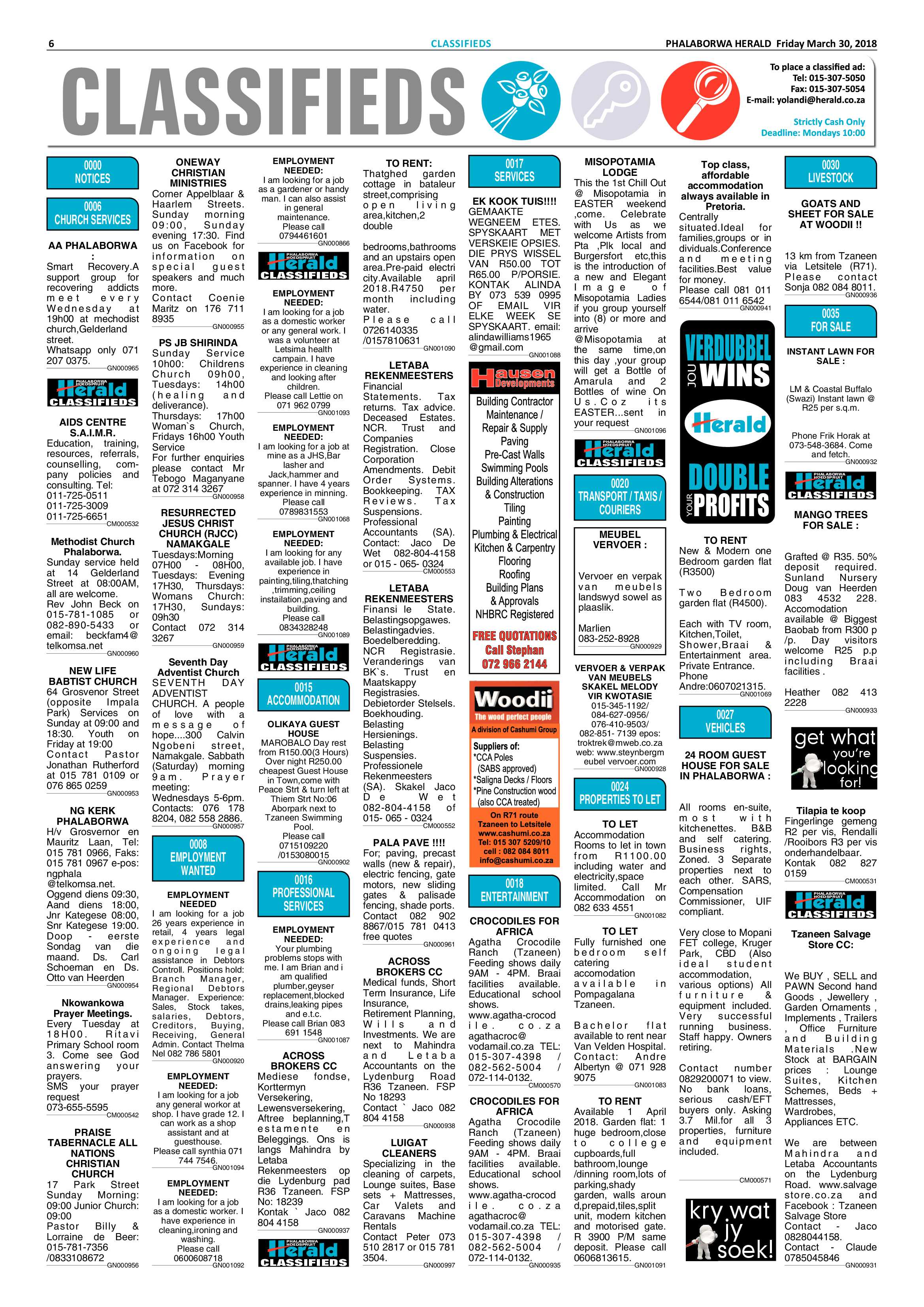 Phalaborwa Herald – 30 March 2018 page 6