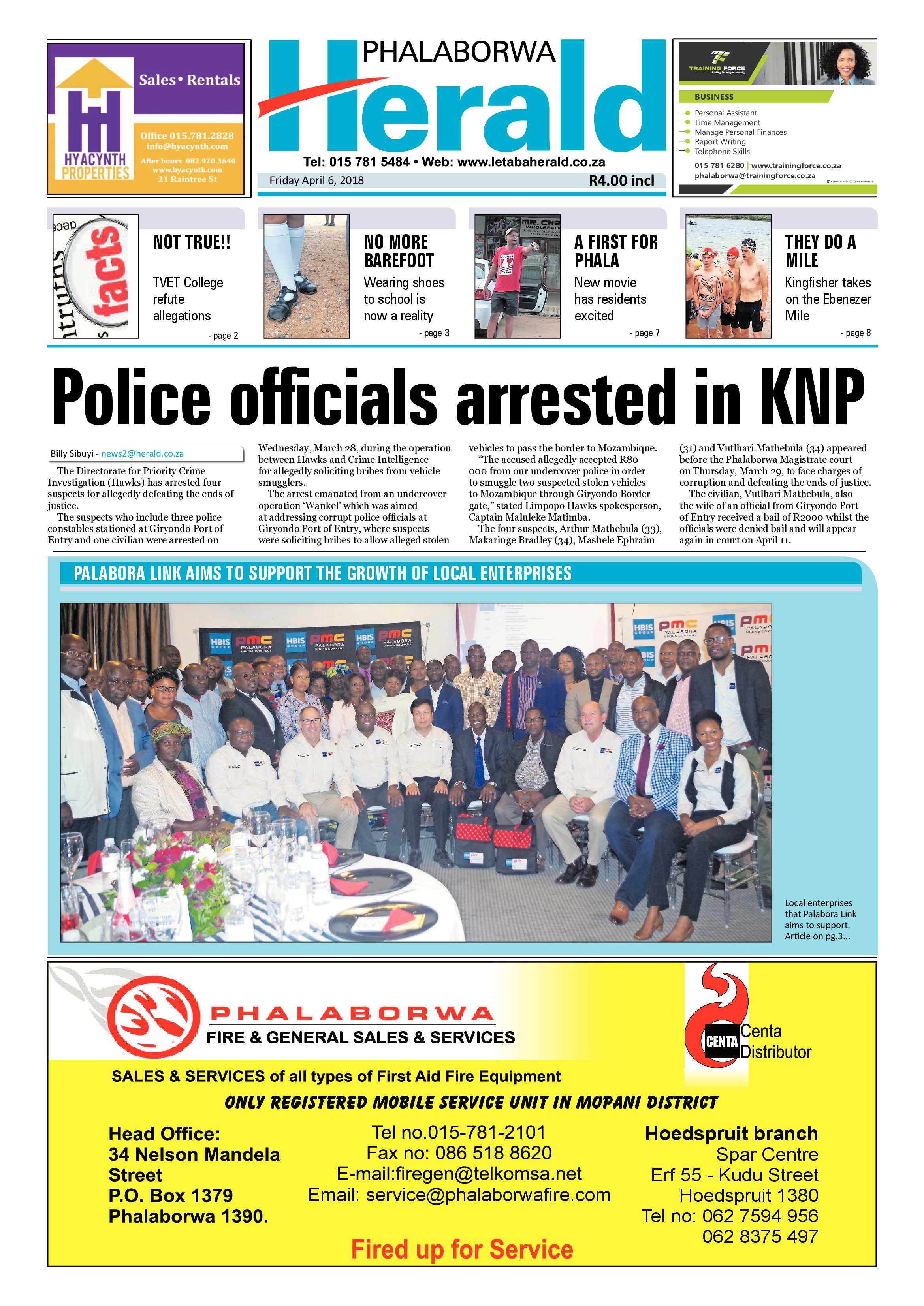 Phalaborwa Herald  – 6 April 2018 page 1