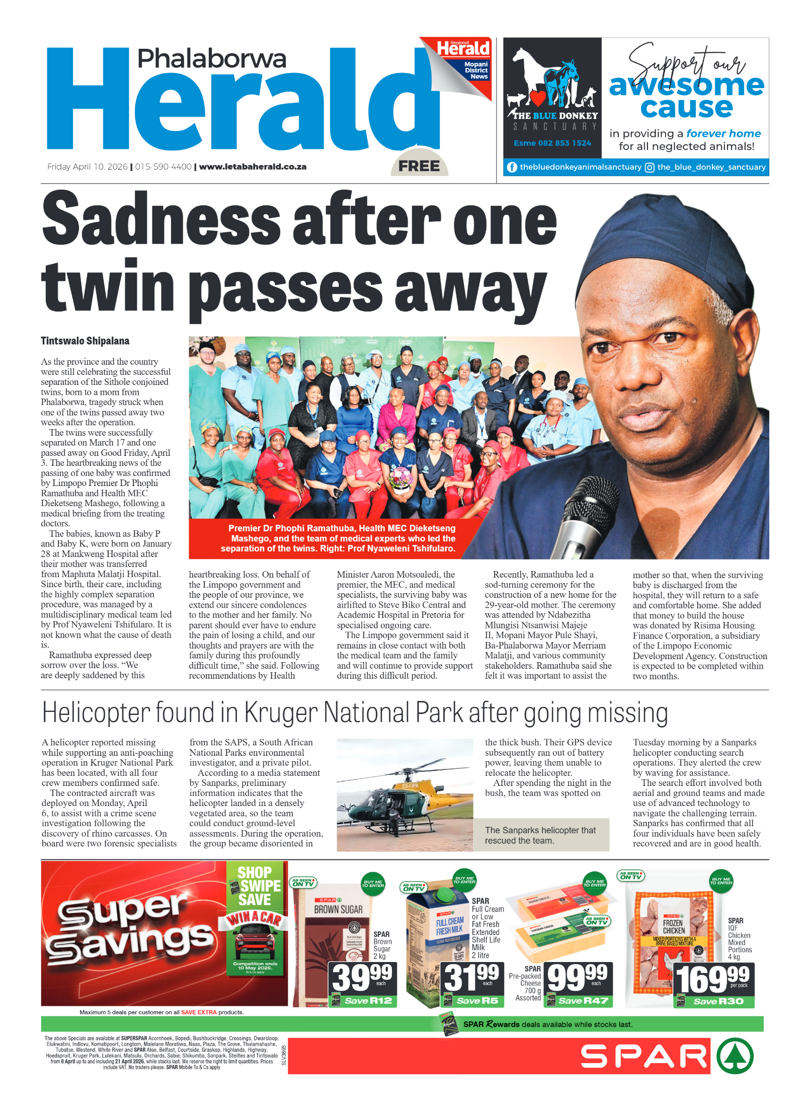 Phalaborwa Herald 10 April 2026 page 1