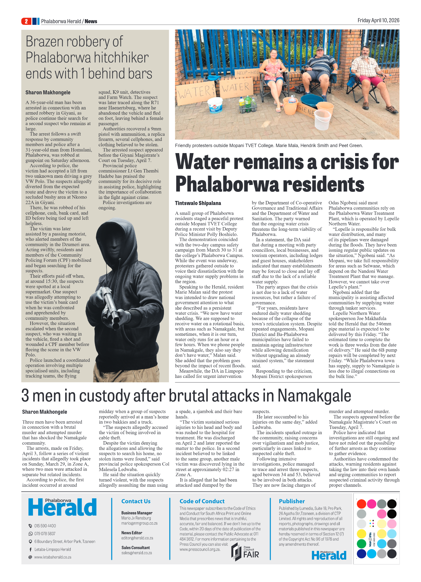 Phalaborwa Herald 10 April 2026 page 2