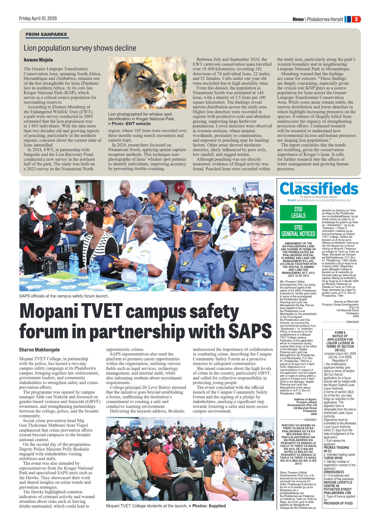 Phalaborwa Herald 10 April 2026 page 7