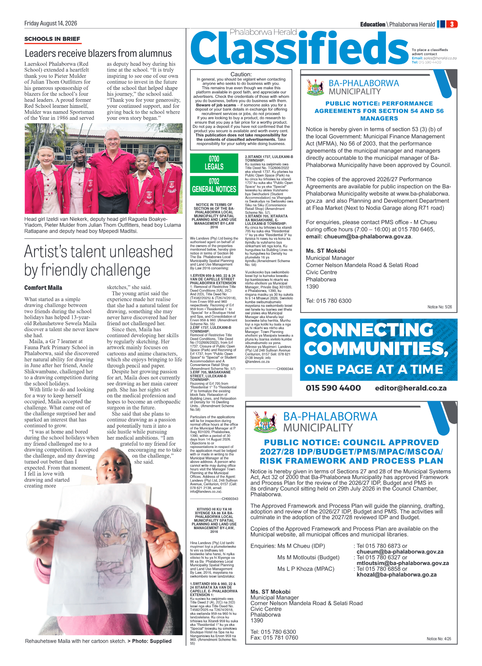 Phalaborwa Herald 14 August 2026 page 7