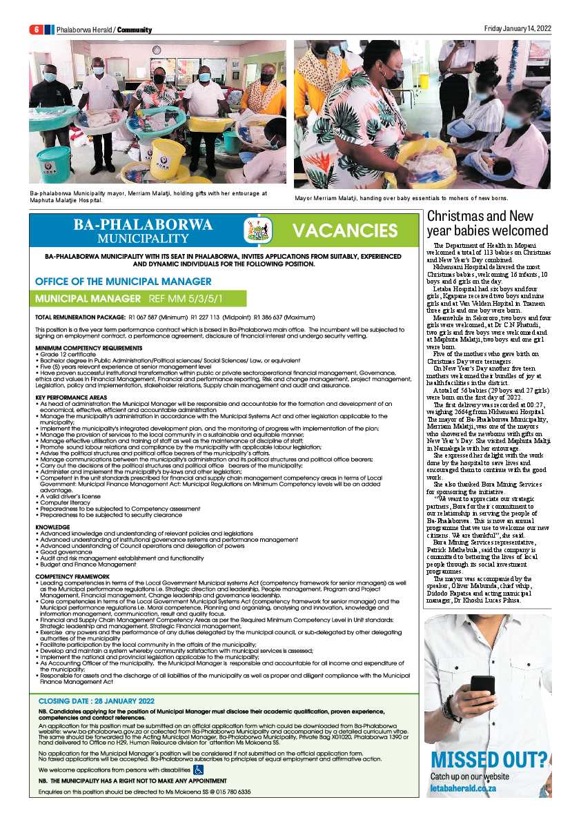 Phalaborwa Herald 14 Jan 2022 page 14