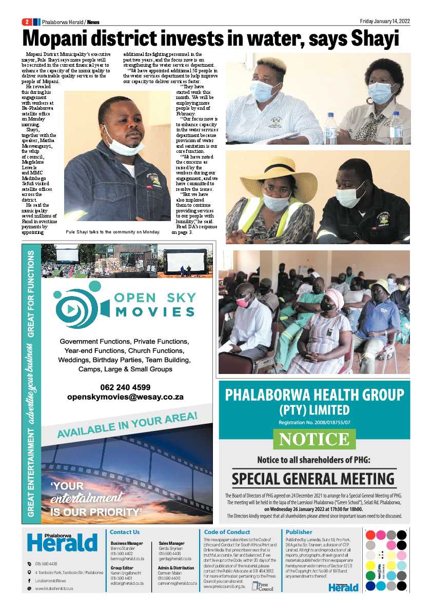 Phalaborwa Herald 14 Jan 2022 page 2