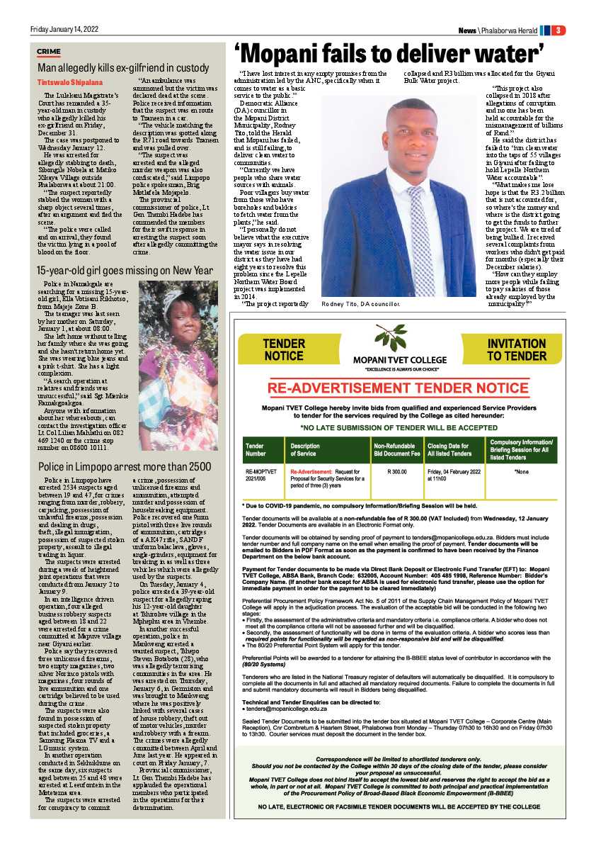 Phalaborwa Herald 14 Jan 2022 page 3
