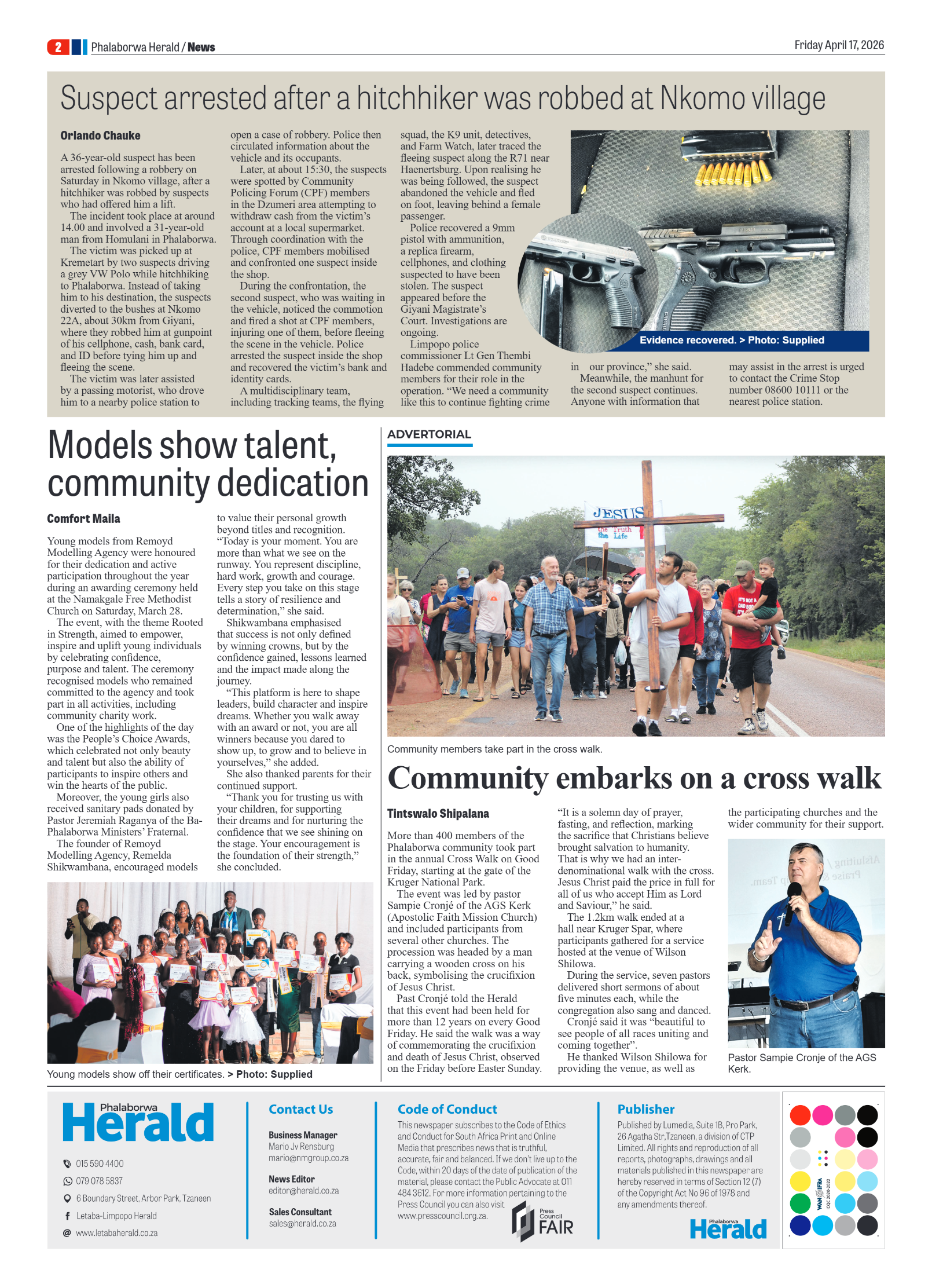 Phalaborwa Herald 17 April 2026 page 2