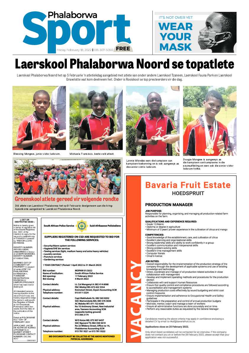 Phalaborwa Herald 18 Feb 2022 page 12