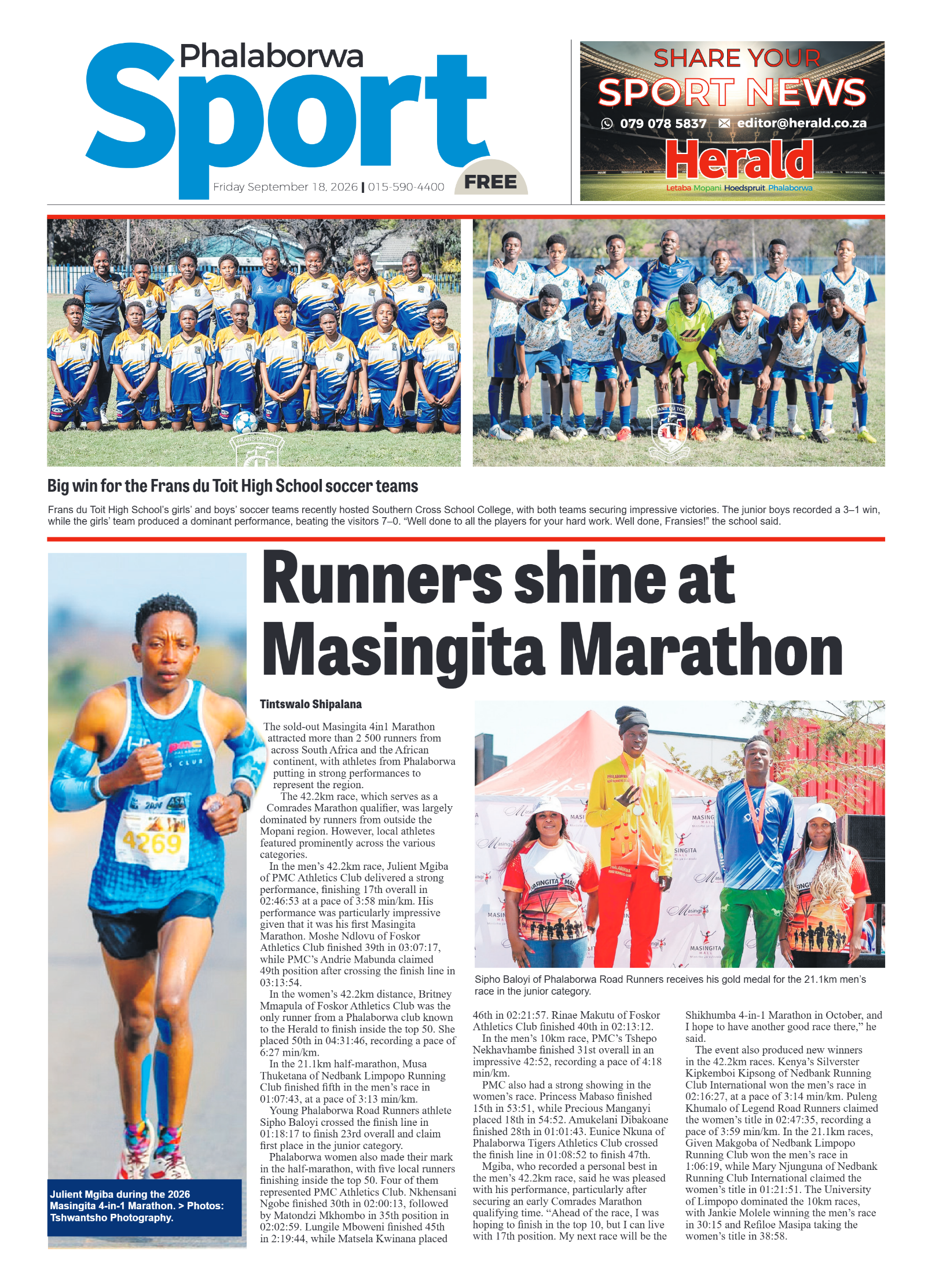 Phalaborwa Herald 18 September 2026 page 12