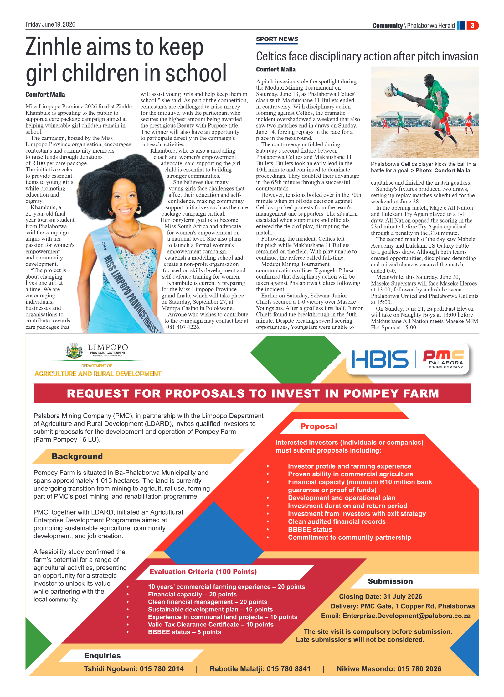 Phalaborwa Herald 19 June 2026 page 7