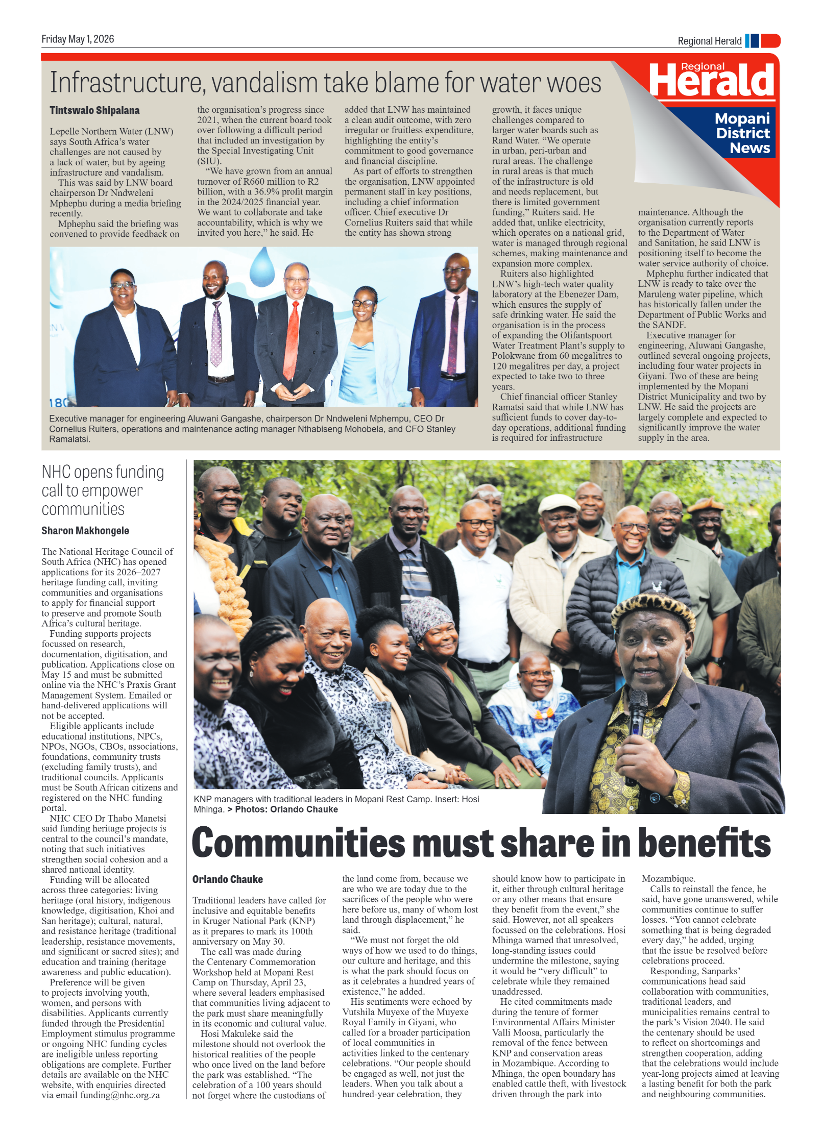 Phalaborwa Herald 1 May 2026 page 3