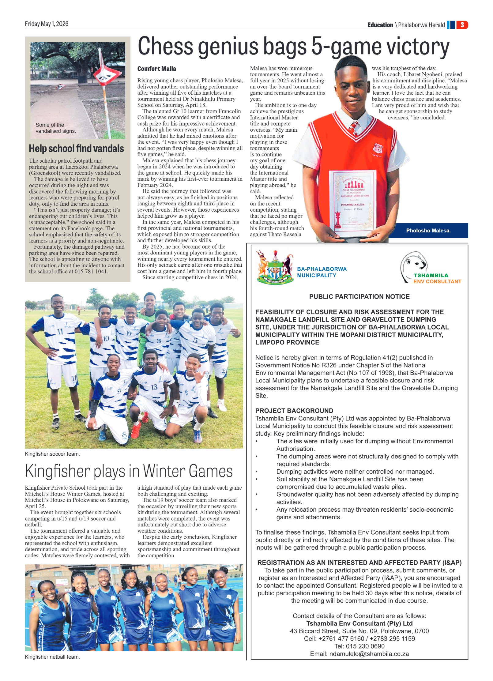 Phalaborwa Herald 1 May 2026 page 7