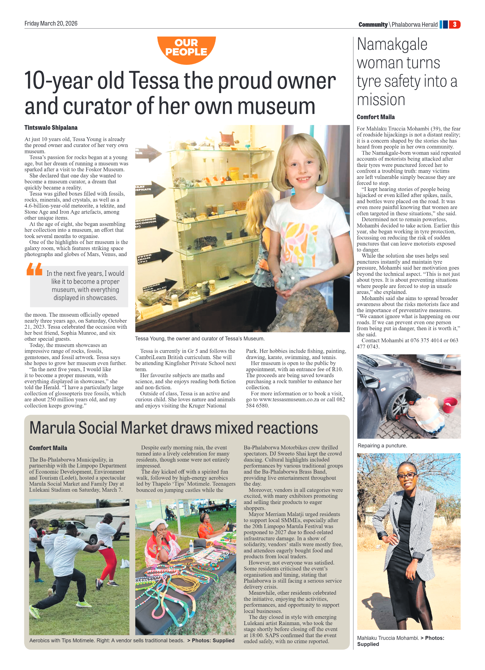 Phalaborwa Herald 20 March 2026 page 3