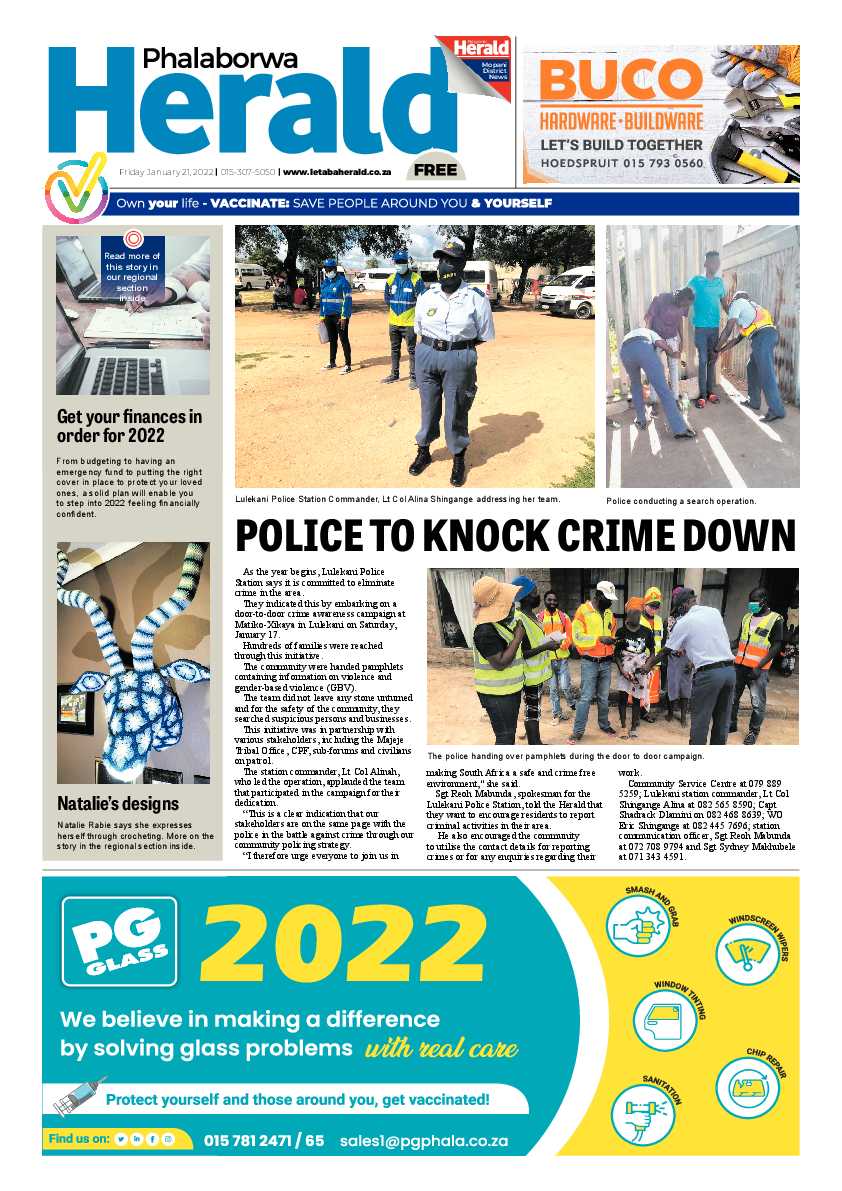 Phalaborwa Herald 21 Jan 2022 page 1