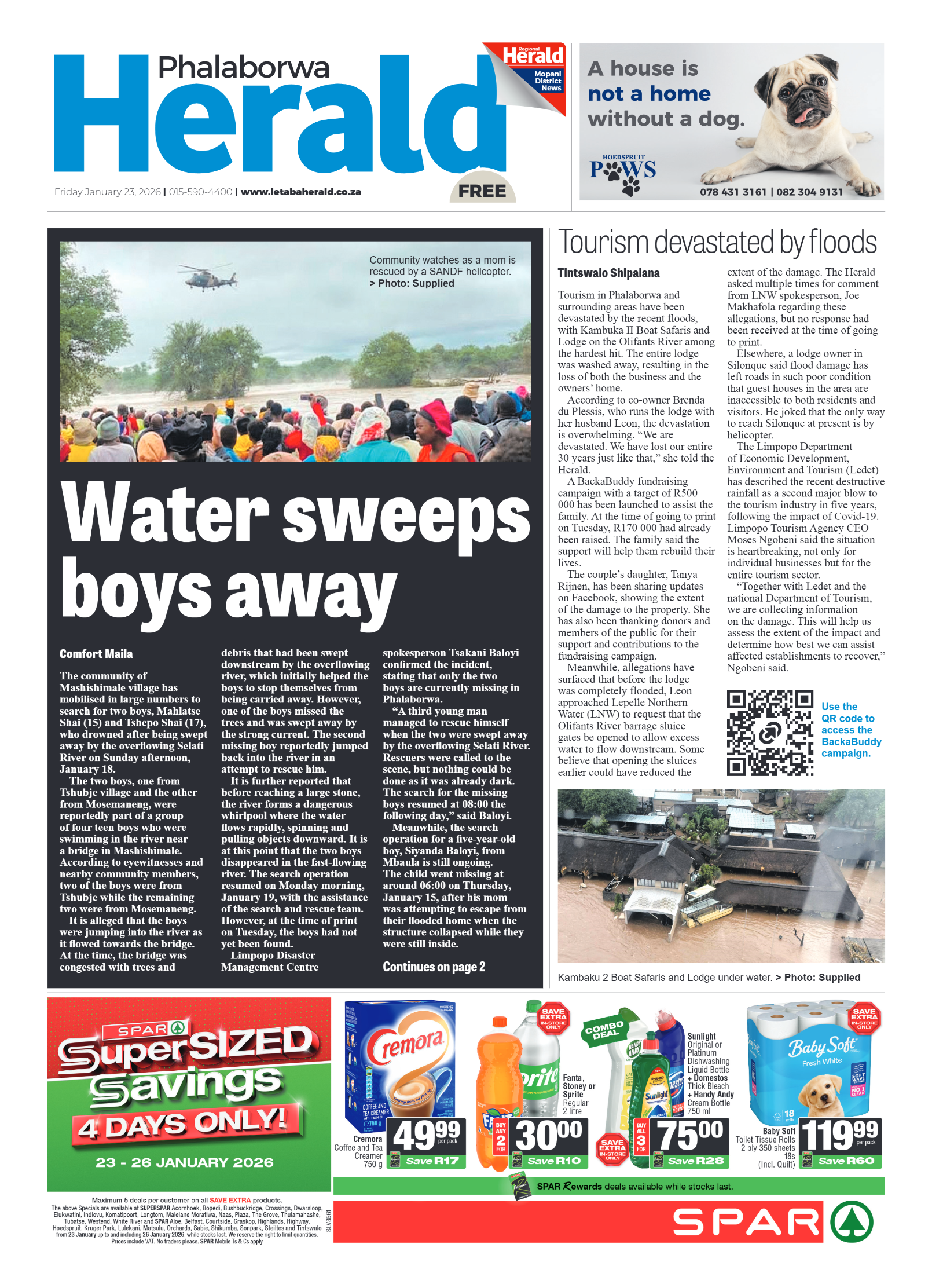 Phalaborwa Herald 23 Jan 2026 page 1