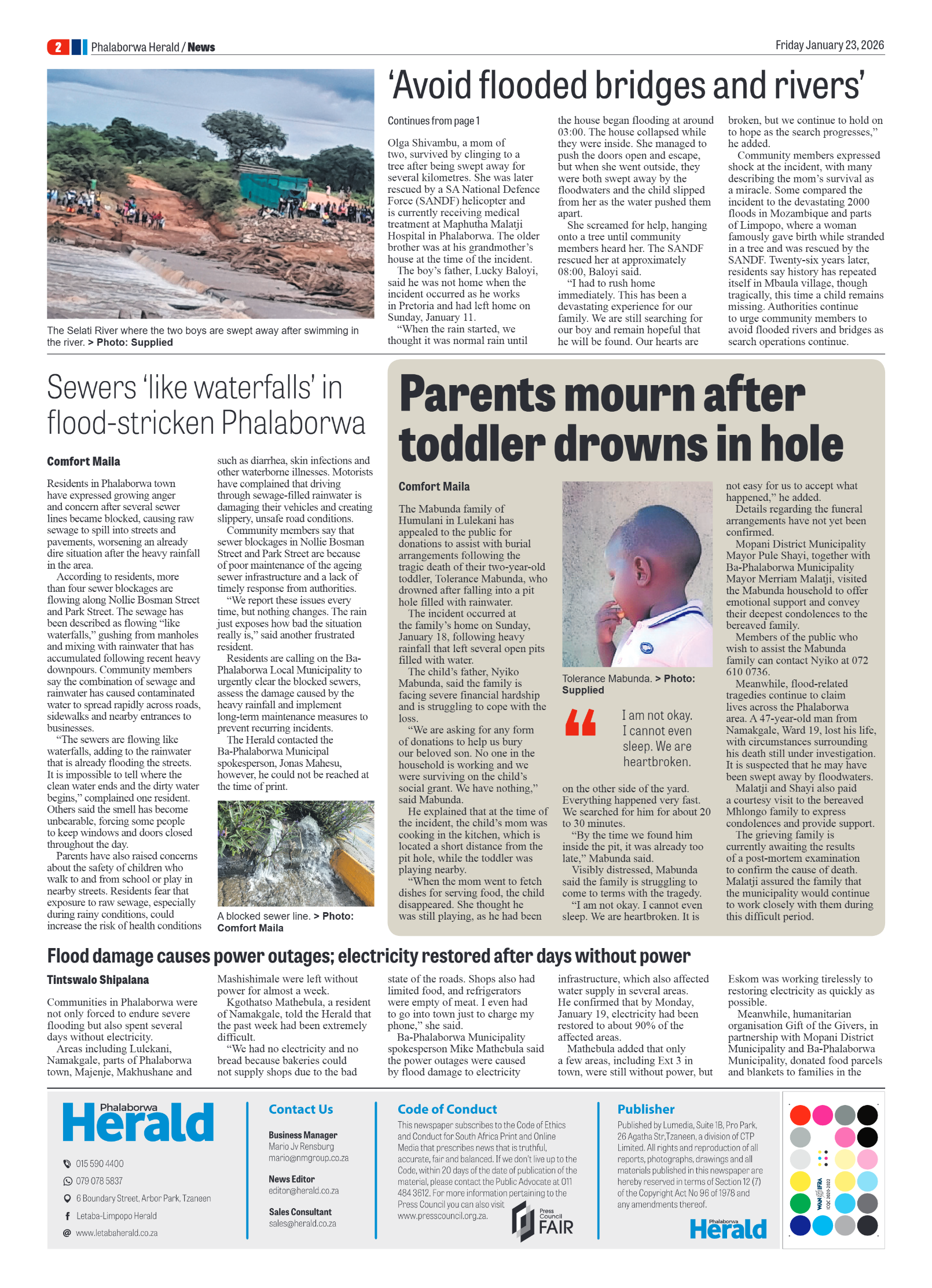 Phalaborwa Herald 23 Jan 2026 page 2