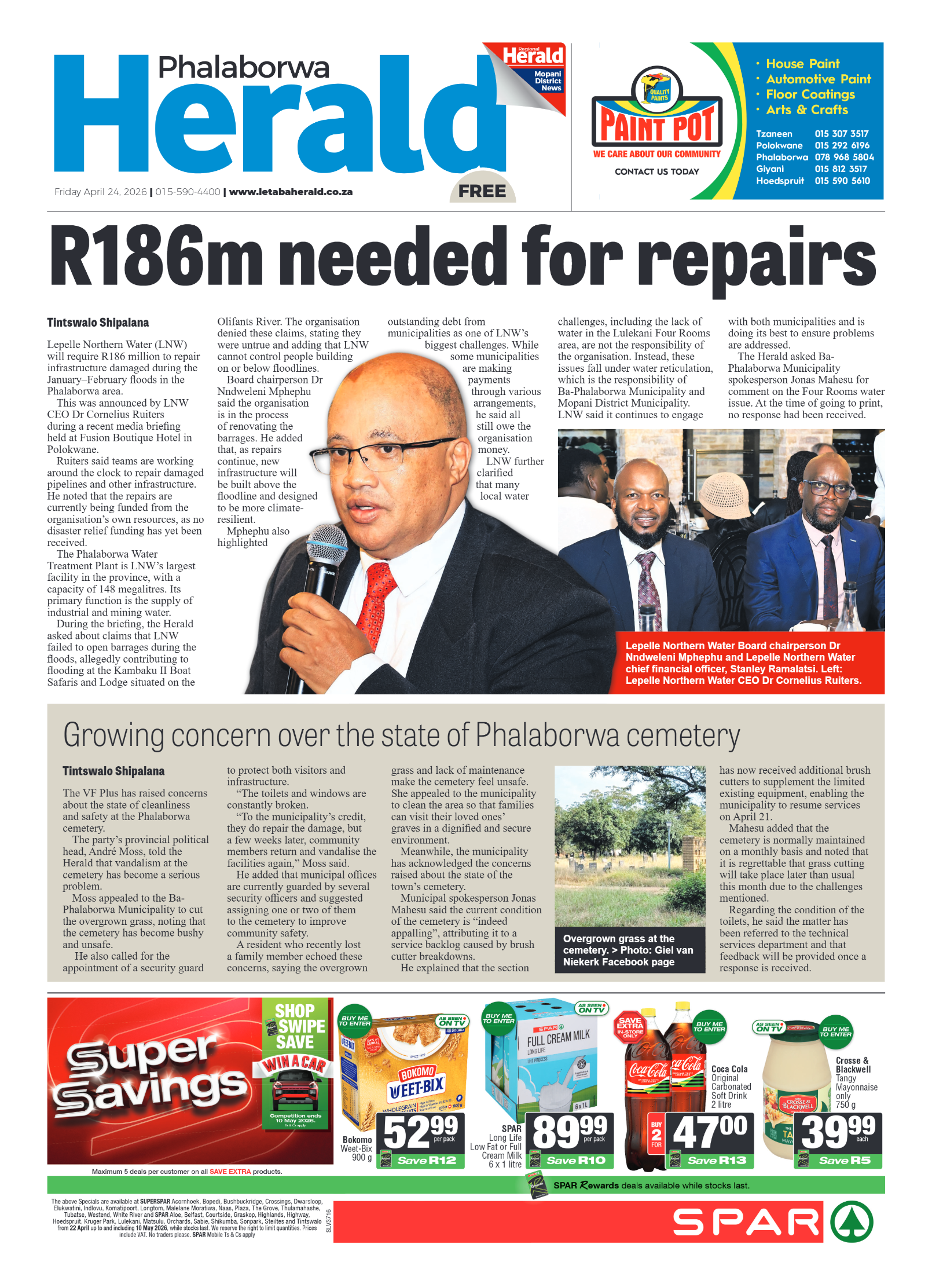 Phalaborwa Herald 24 April 2026 page 1