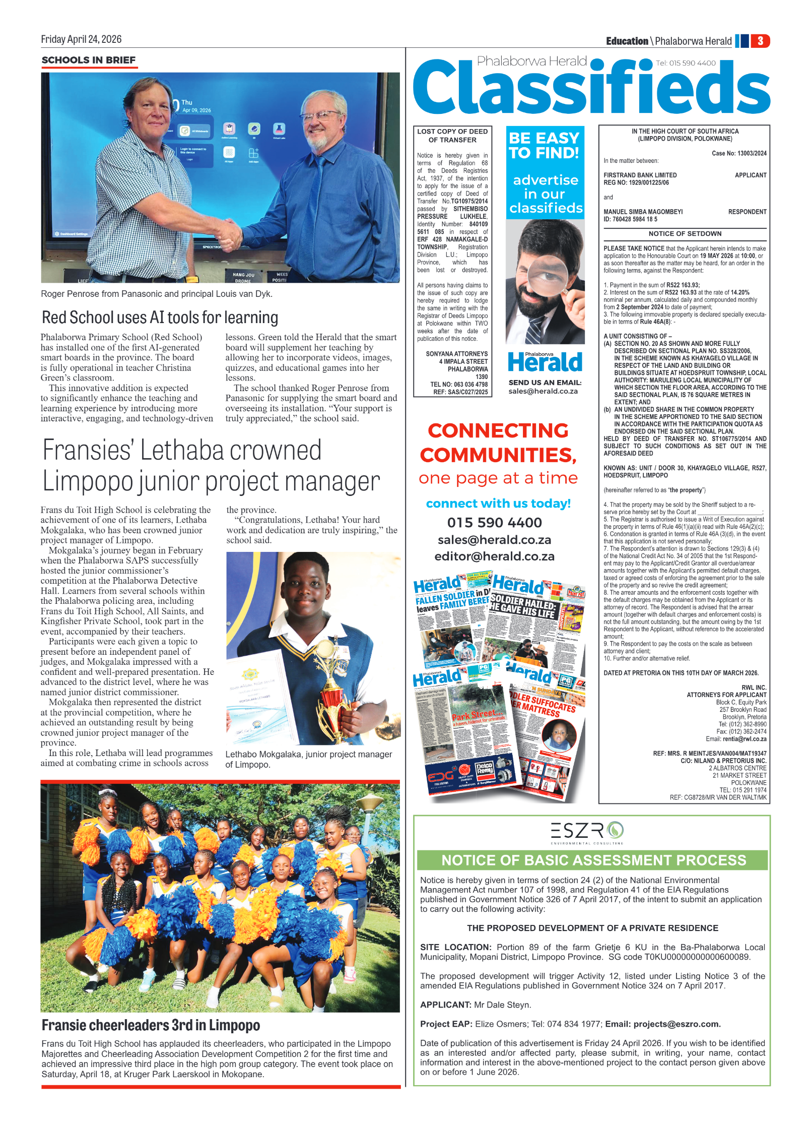 Phalaborwa Herald 24 April 2026 page 7