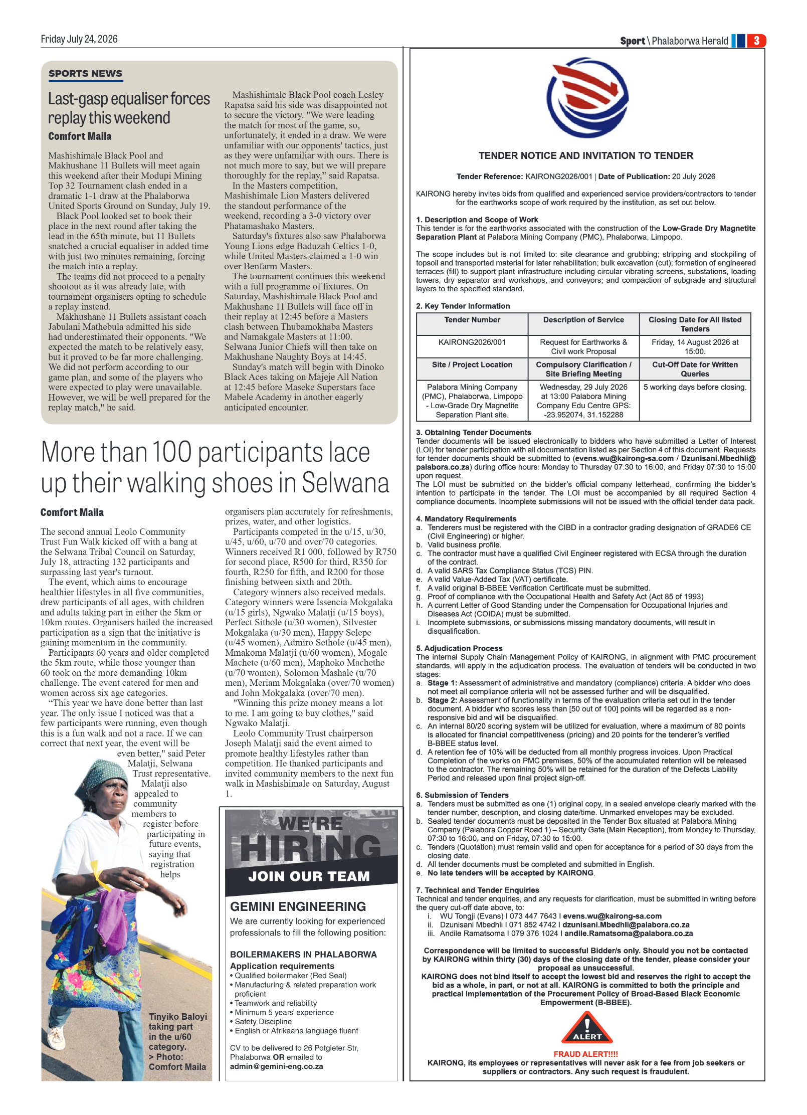 Phalaborwa Herald 24 July 2026 page 11
