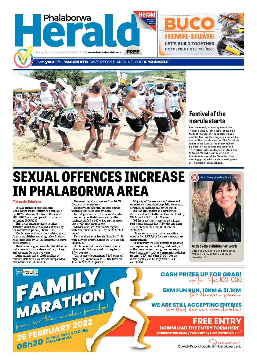 Phalaborwa Herald 25 Feb 2022 page 1
