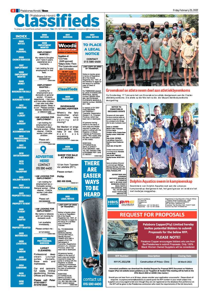 Phalaborwa Herald 25 Feb 2022 page 14