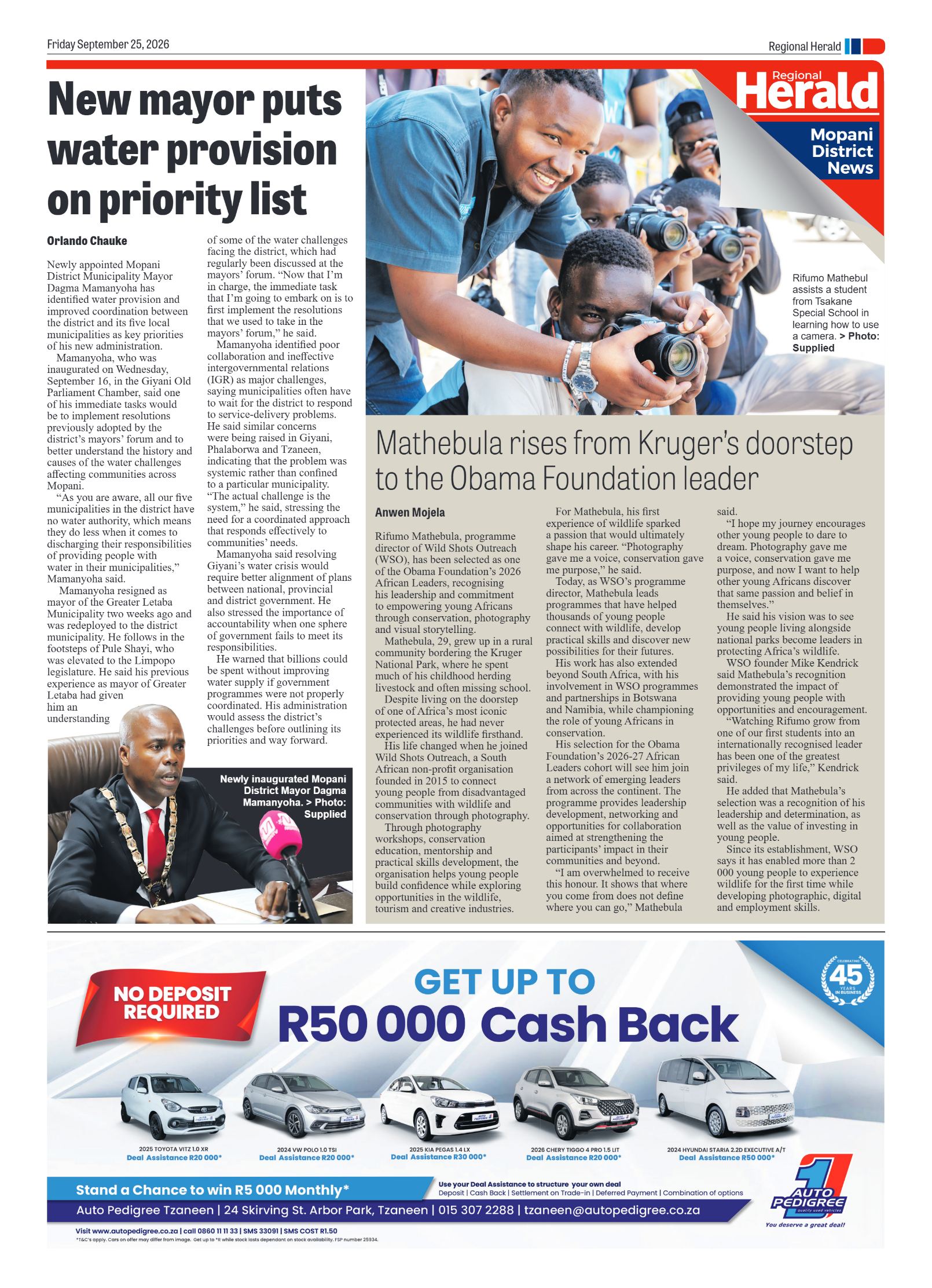 Phalaborwa Herald 25 September 2026 page 3