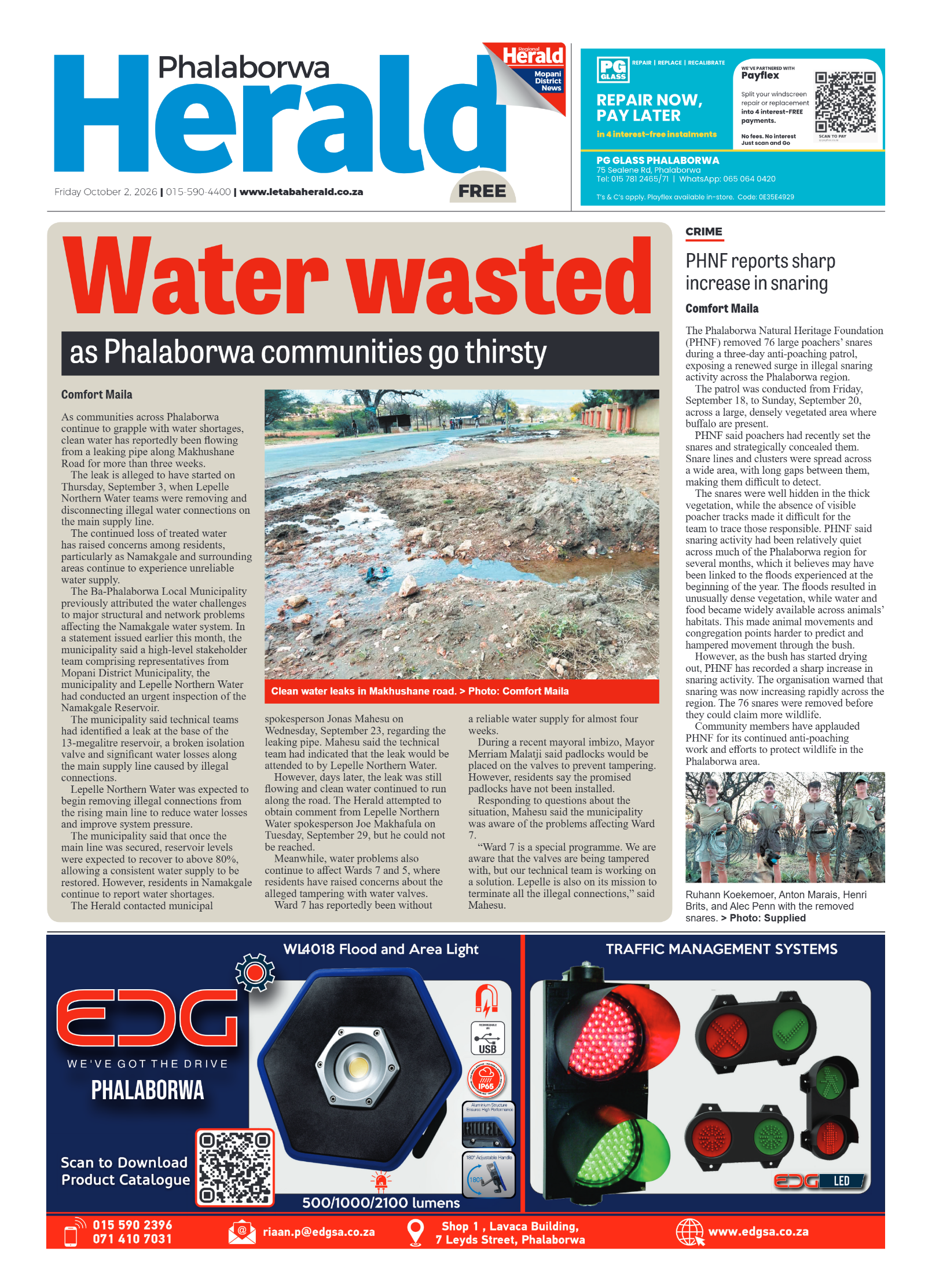 Phalaborwa Herald 2 October 2026 page 1