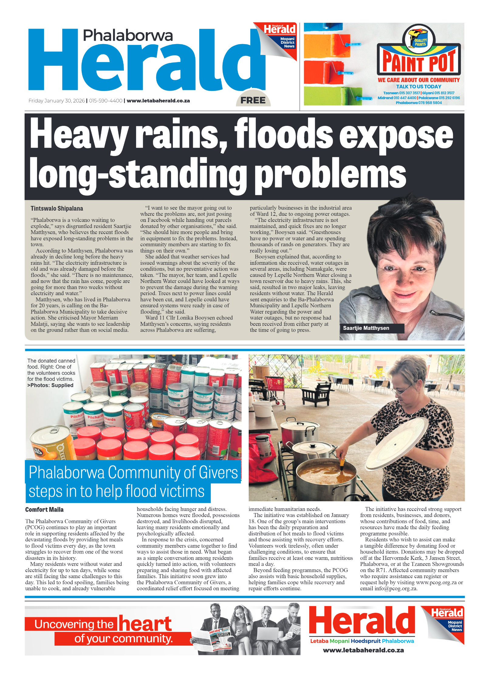 Phalaborwa Herald 30 Jan 2026 page 1