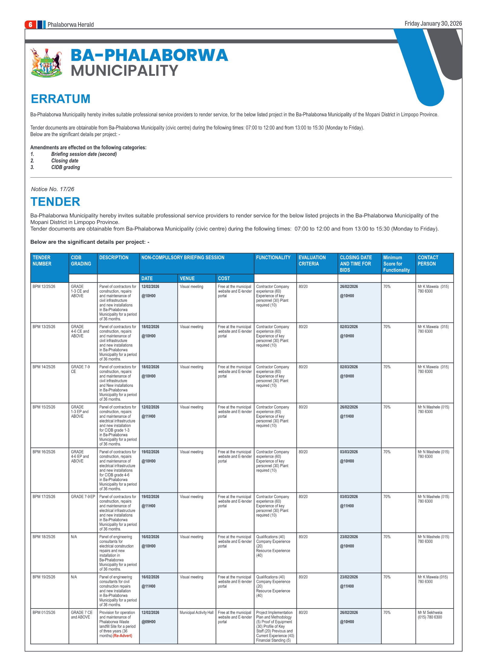 Phalaborwa Herald 30 Jan 2026 page 10