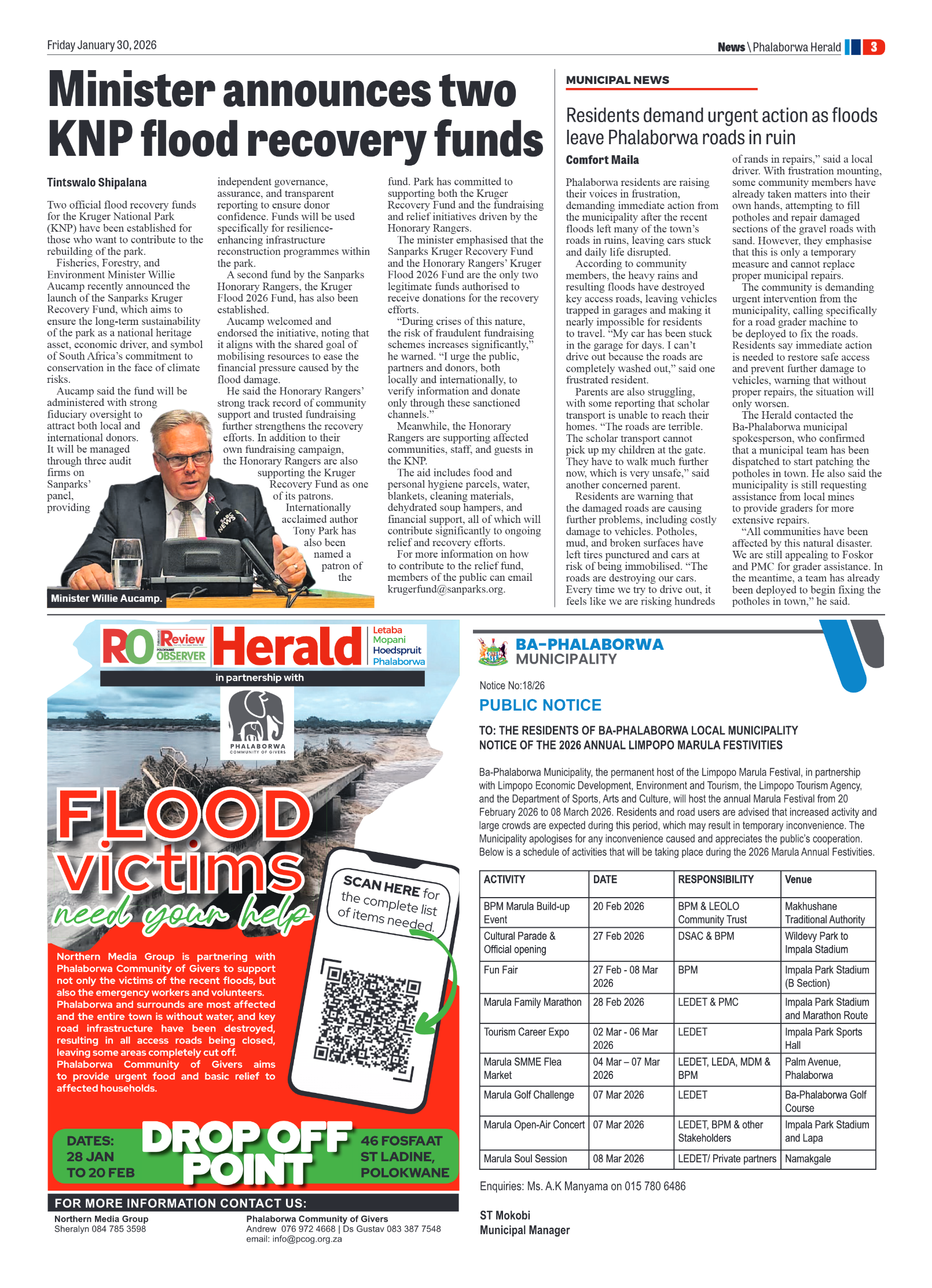 Phalaborwa Herald 30 Jan 2026 page 3