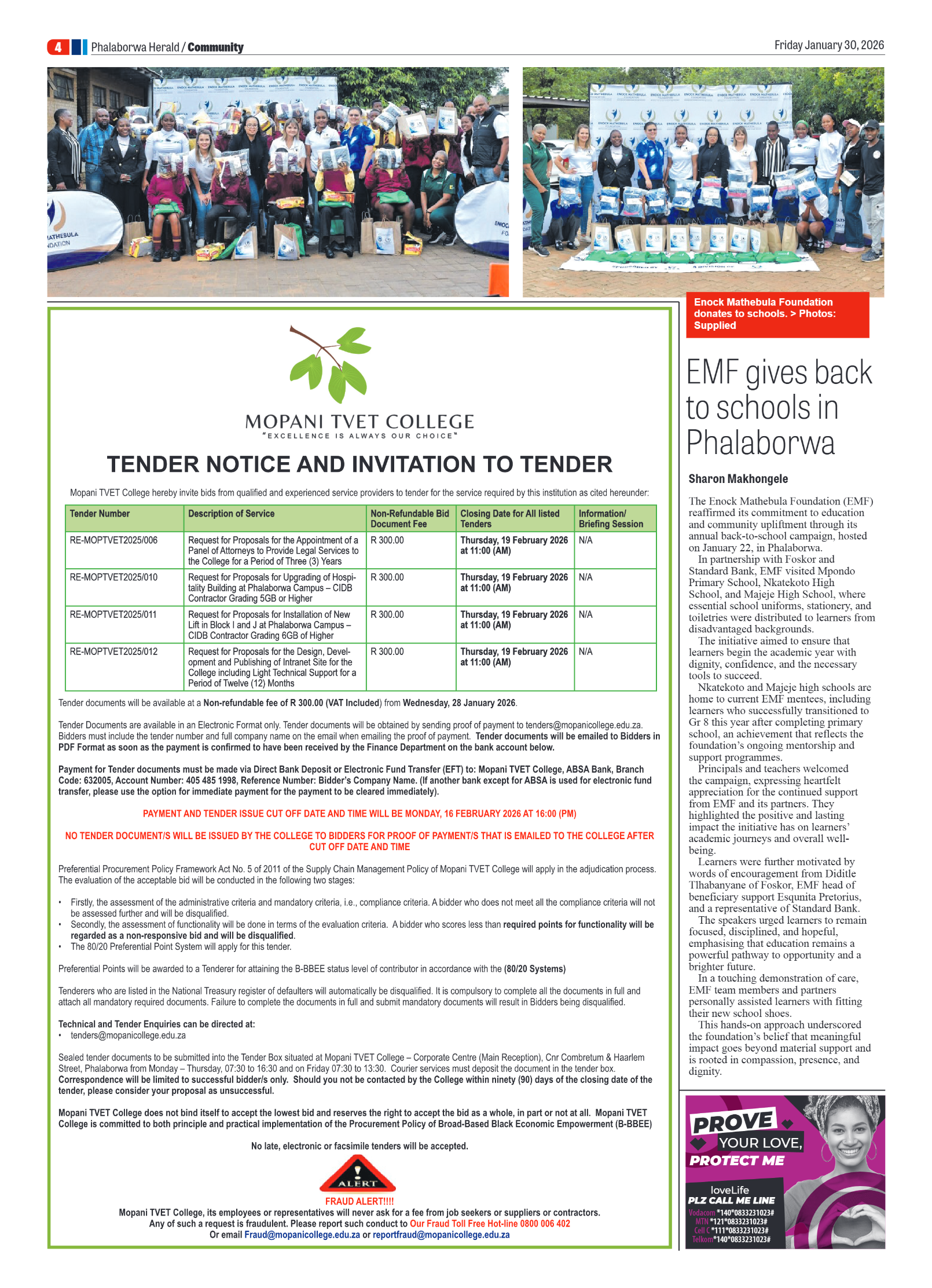 Phalaborwa Herald 30 Jan 2026 page 4